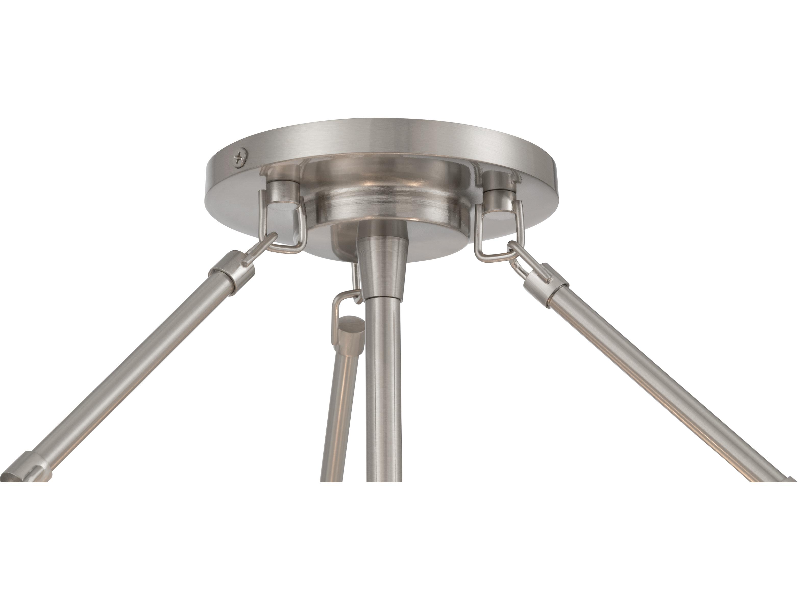 Minka Lavery Halora 3-Light Brushed Nickel Round Semi Flush Mount