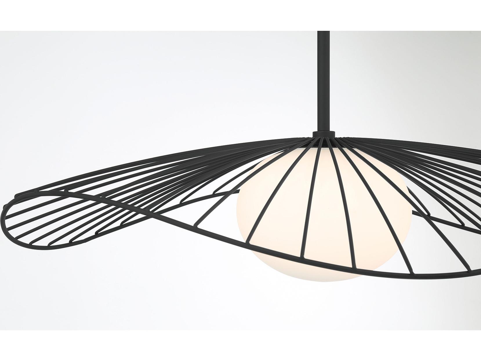 Minka Lavery Langley 1-Light Dark Matte Black Globe Pendant
