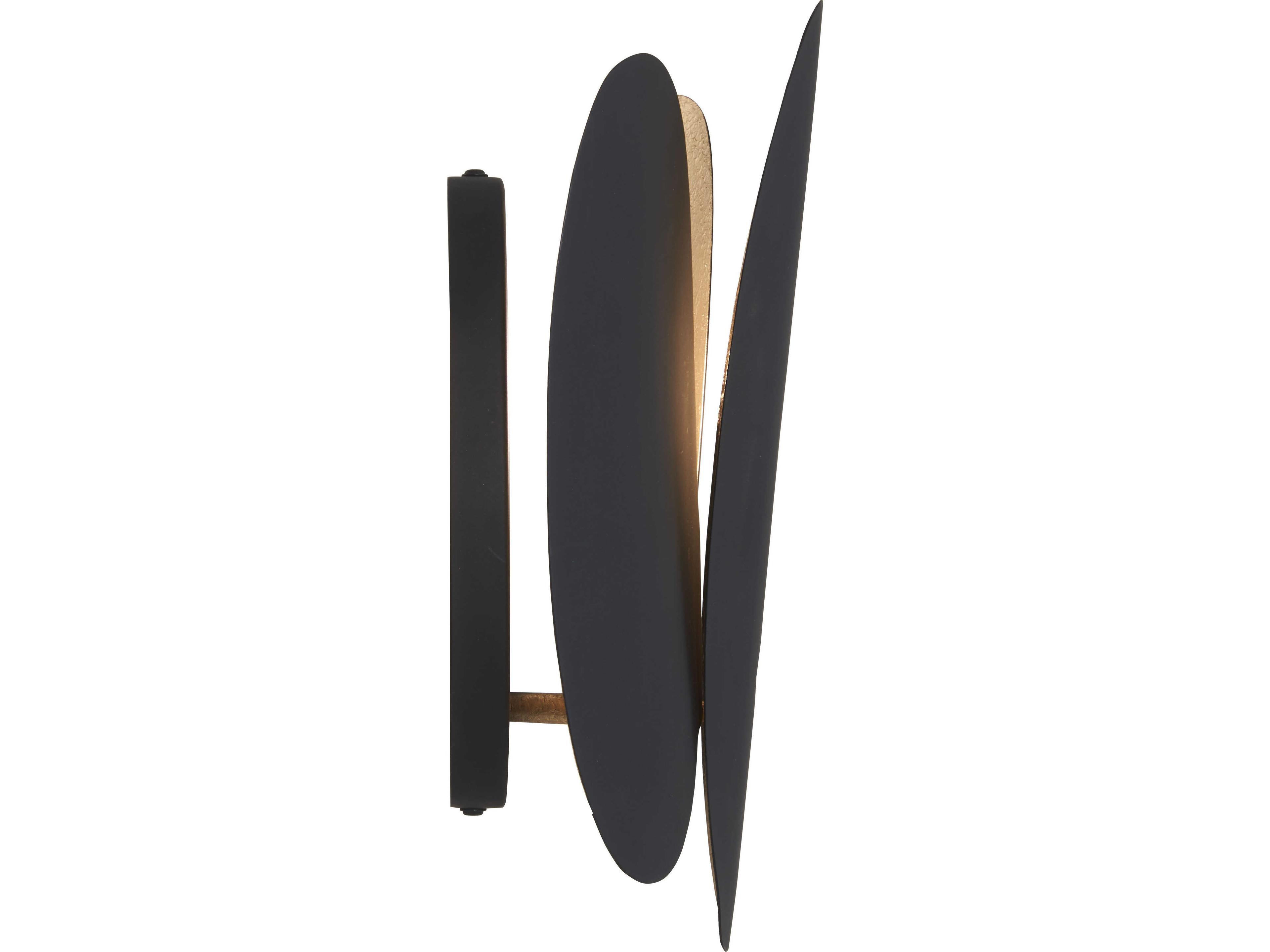 Minka Lavery Vailen 1-Light Dark Matte Black Wall Sconce