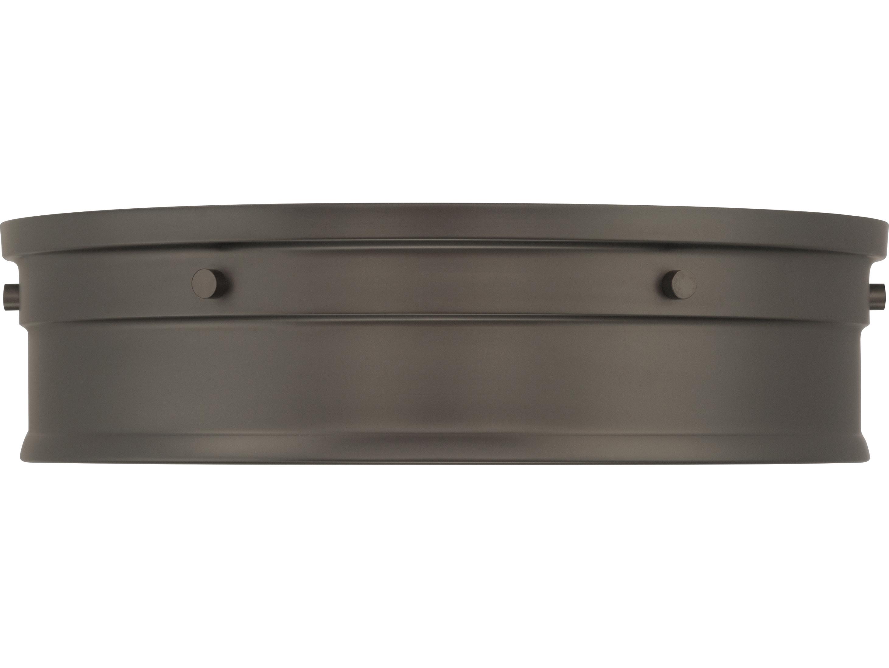 Minka Lavery Marnex Plated Dark Bronze Round Flush Mount