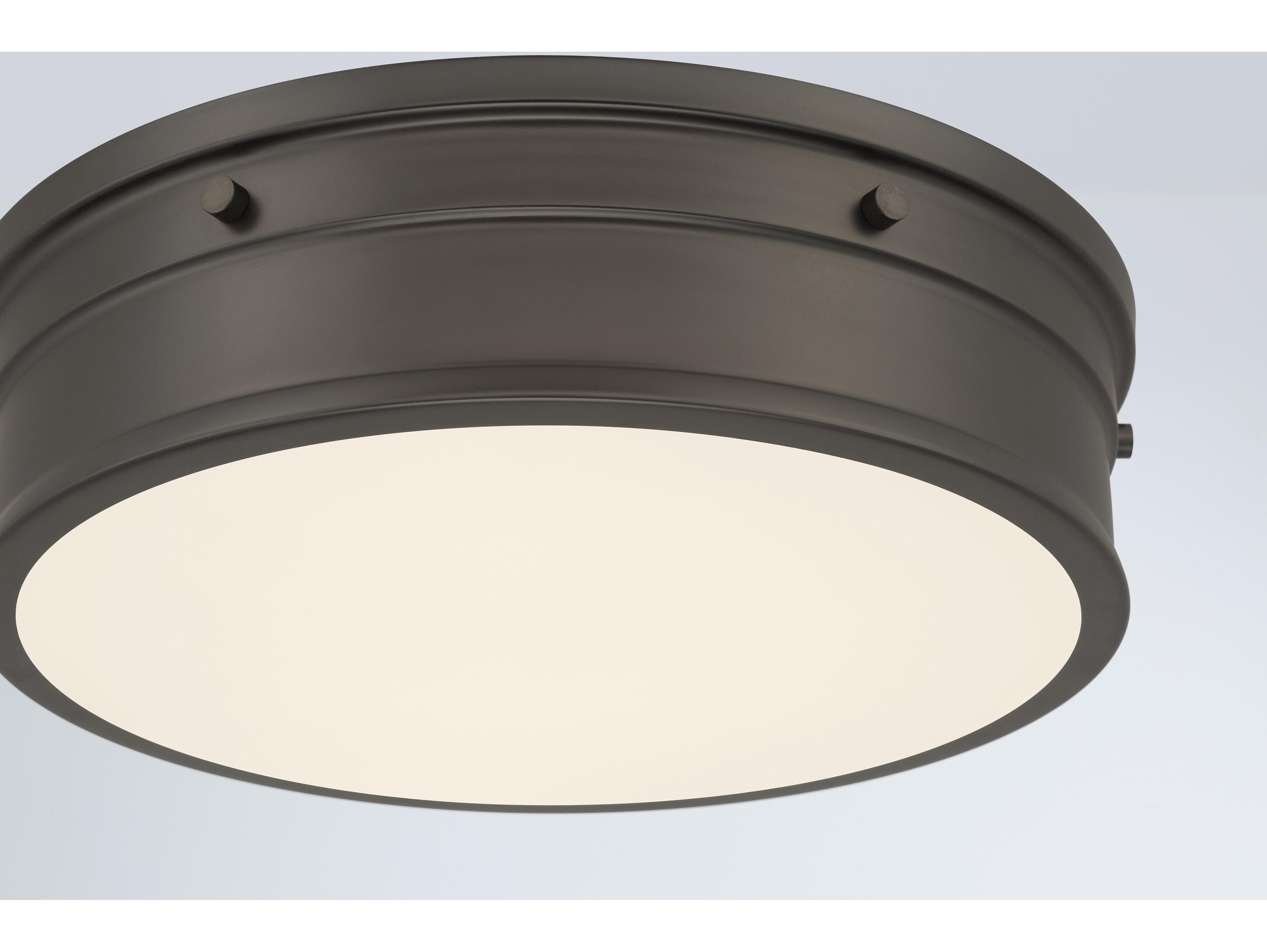Minka Lavery Marnex Plated Dark Bronze Round Flush Mount