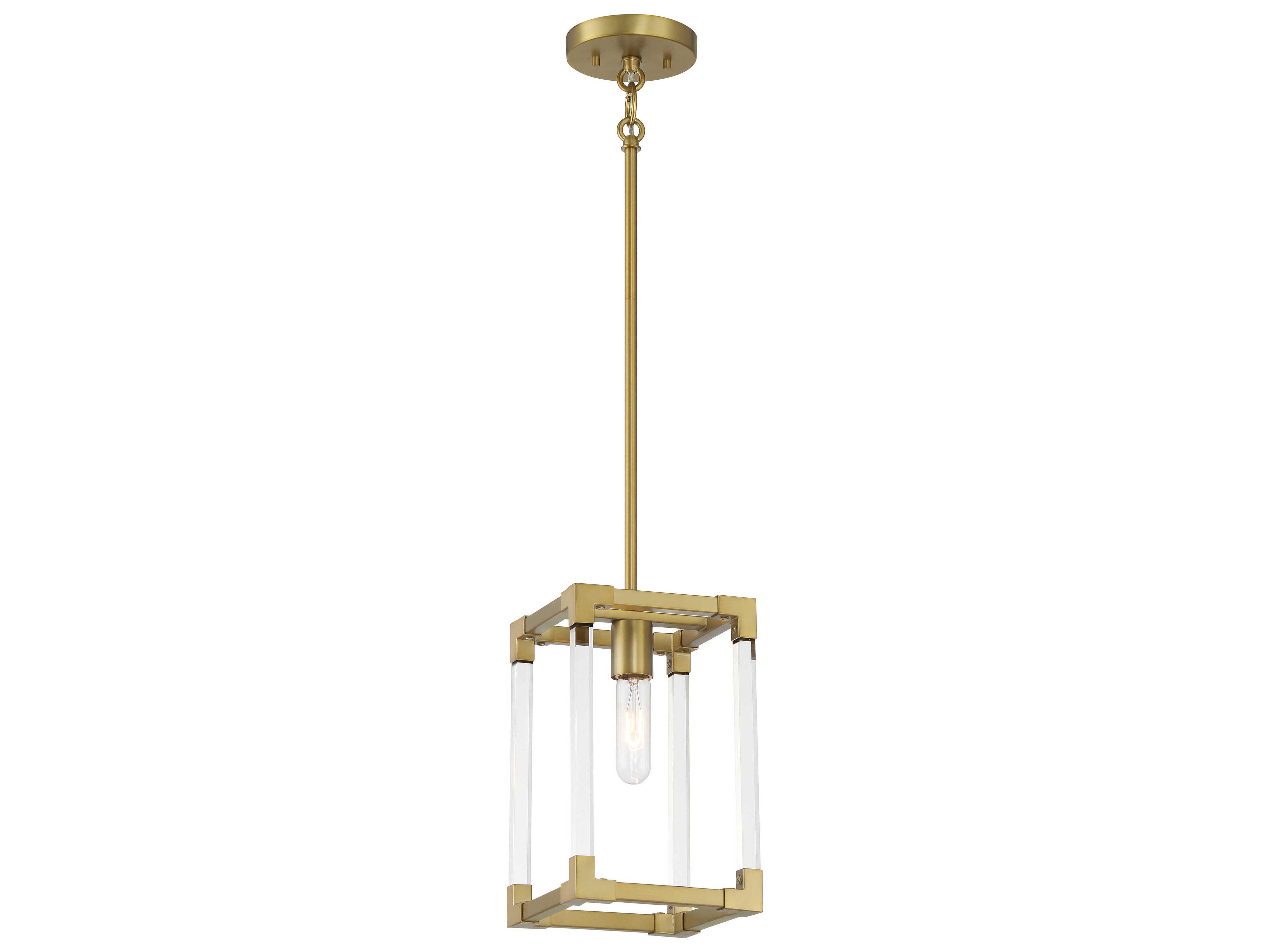 Minka Lavery Oro District 1-Light Soft Brass Mini Pendant