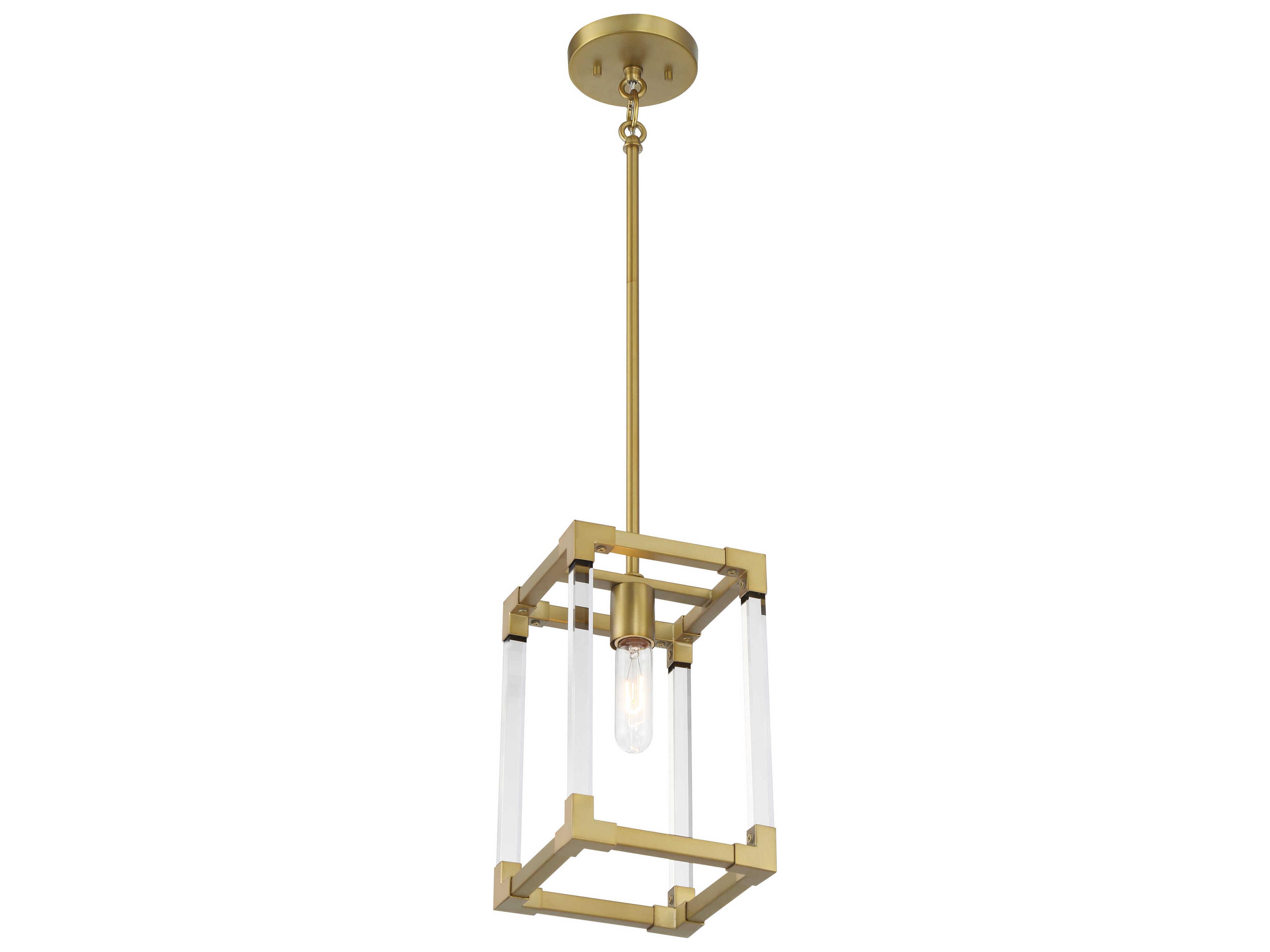 Minka Lavery Oro District 1-Light Soft Brass Mini Pendant