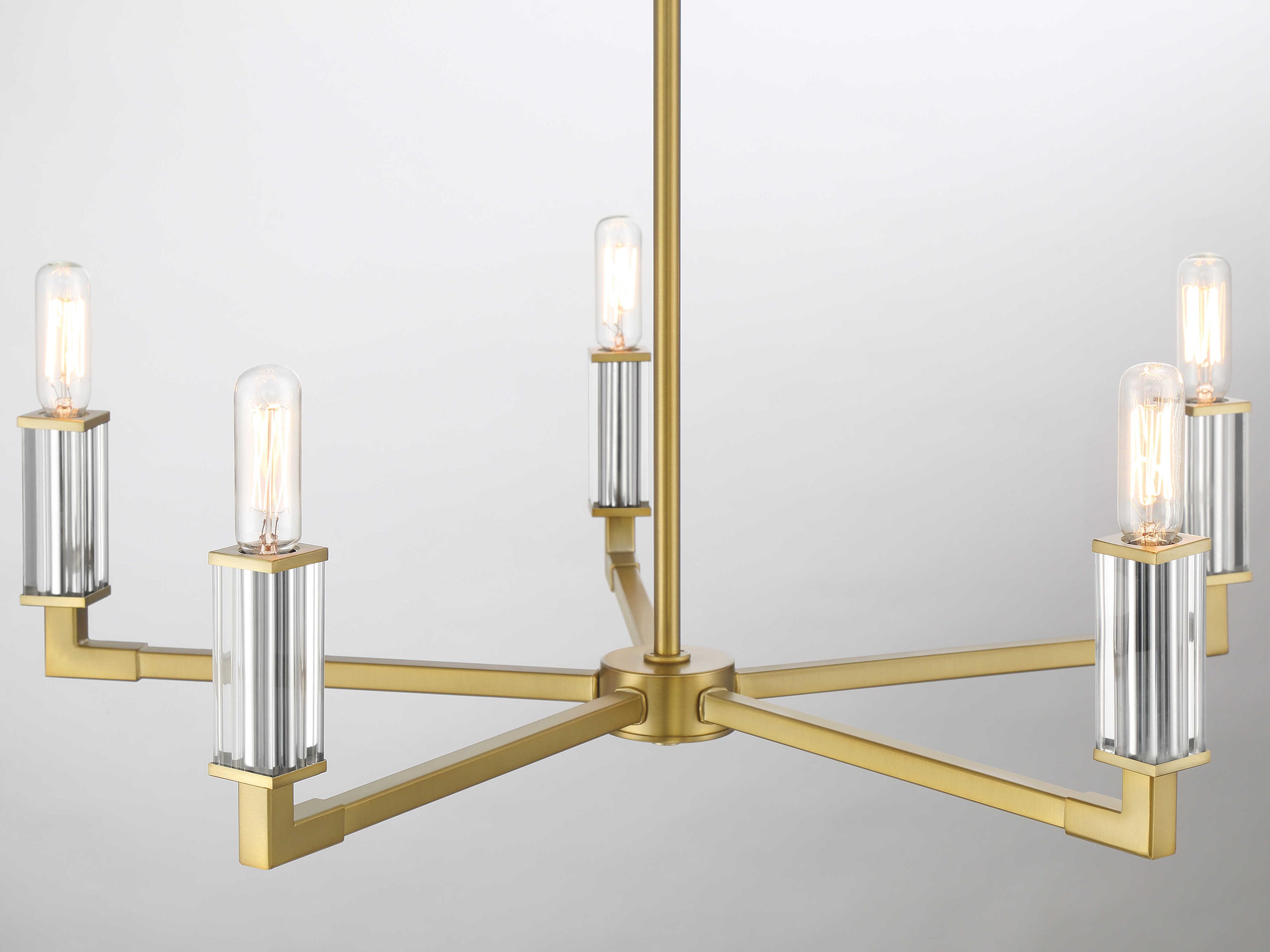 Minka Lavery Oro District 5-Light Soft Brass Candelabra Chandelier