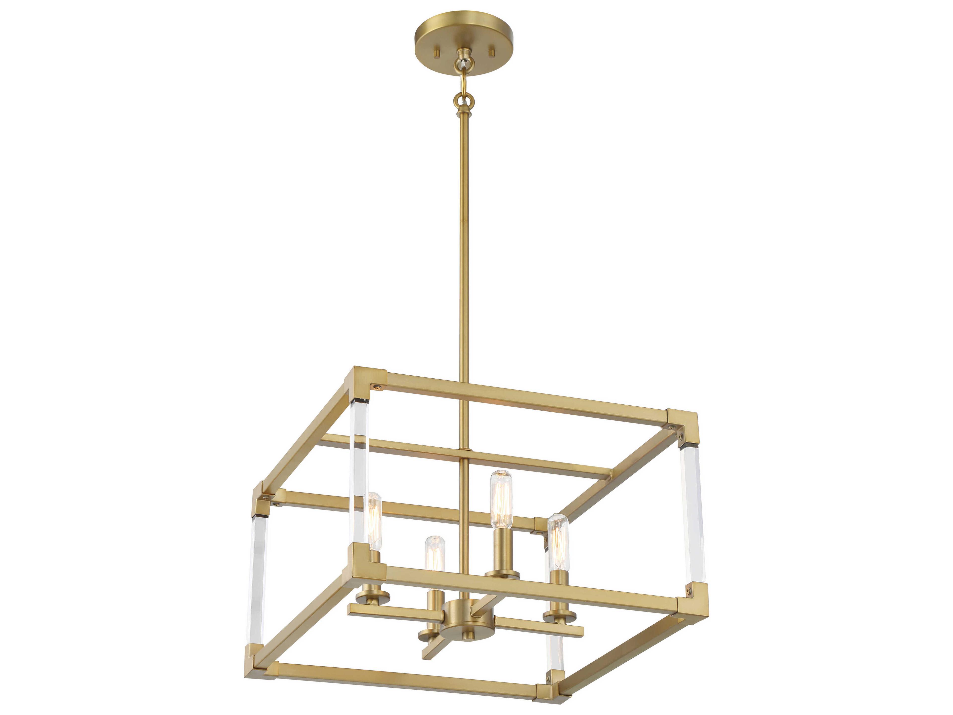 Minka Lavery Oro District 4-Light Soft Brass Pendant