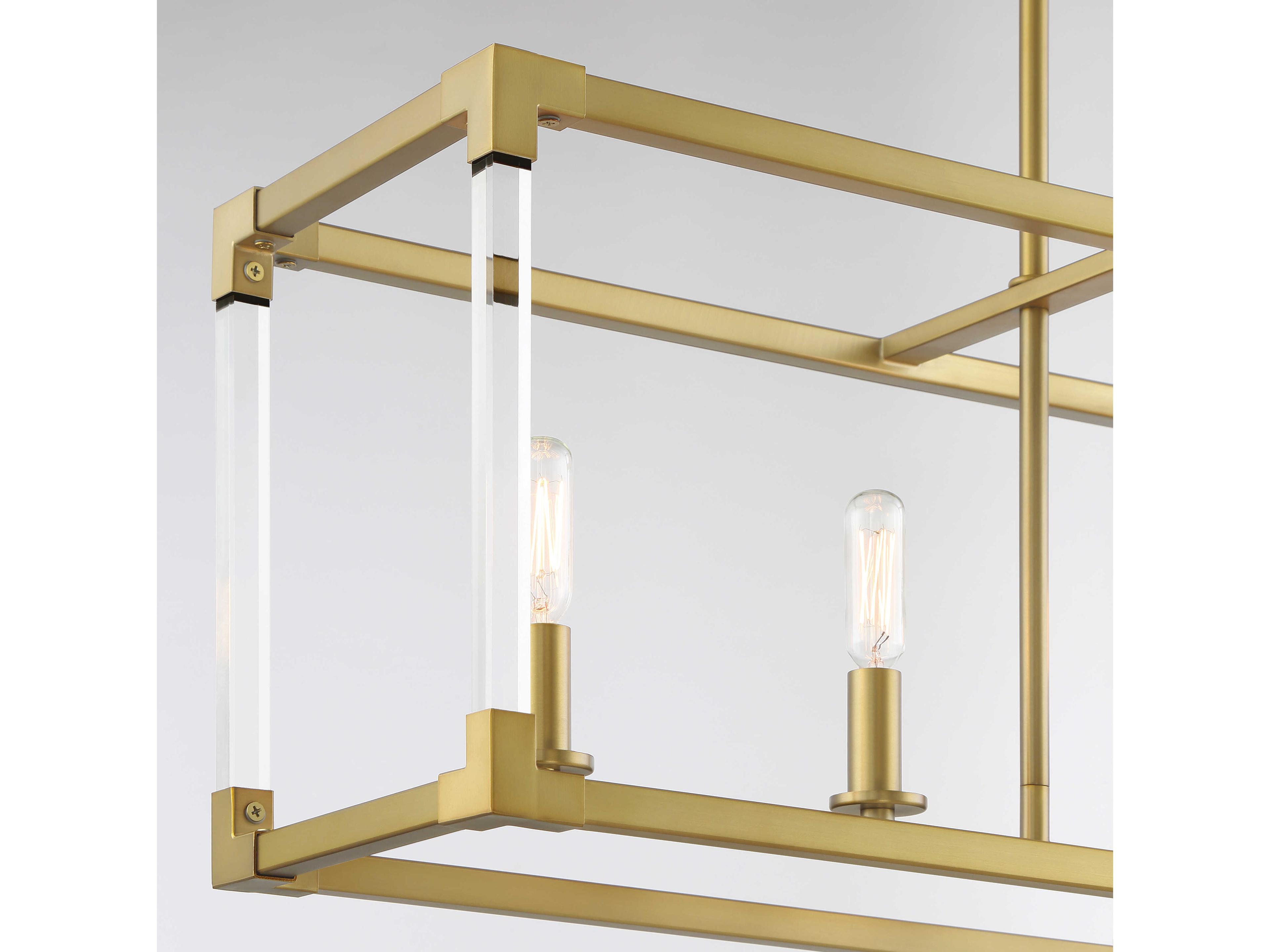 Minka Lavery Oro District 5-Light Soft Brass Linear Island Pendant