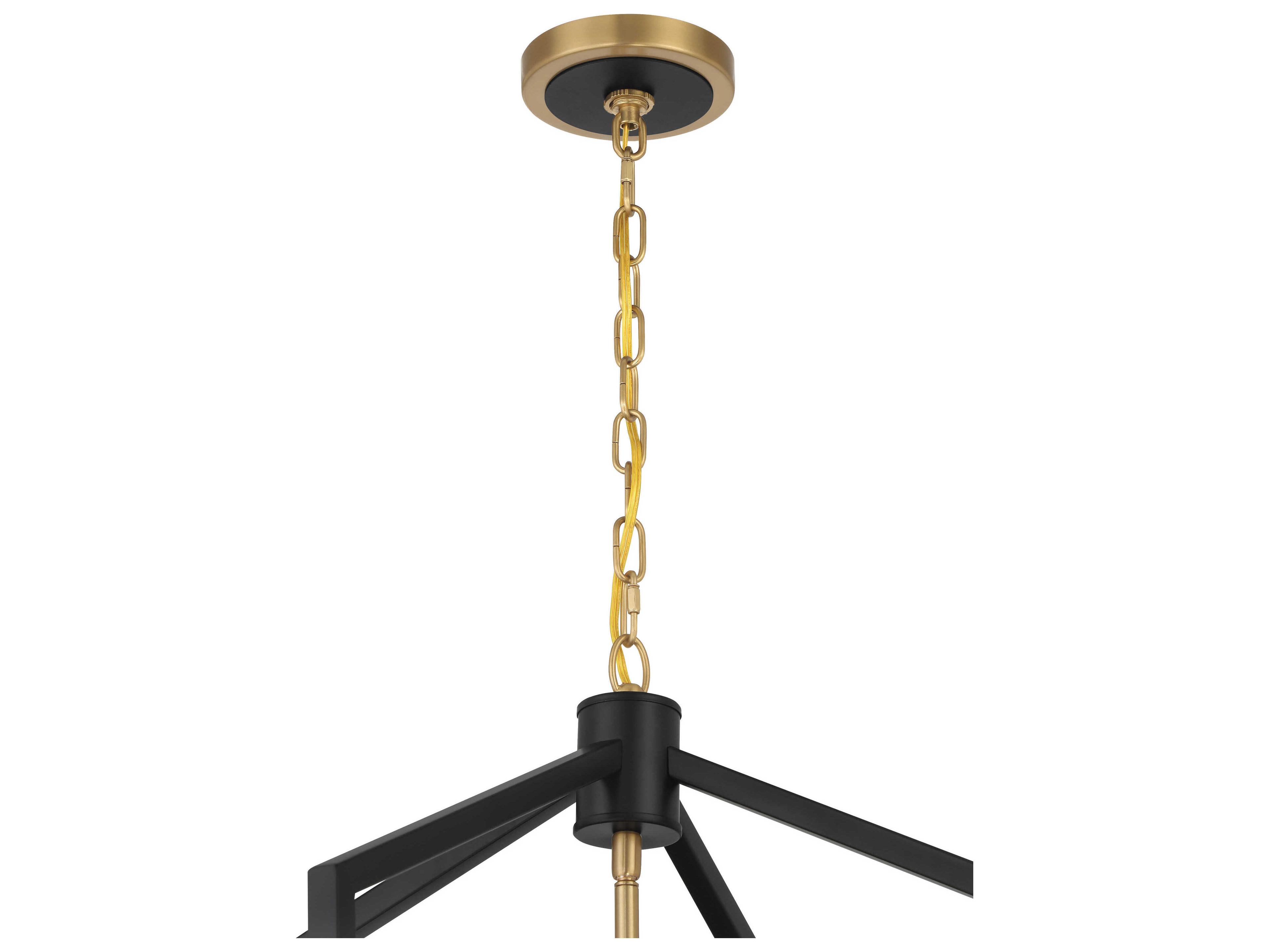 Minka Lavery Colwick 6-Light Coal Black Signature Brass Tiered Pendant