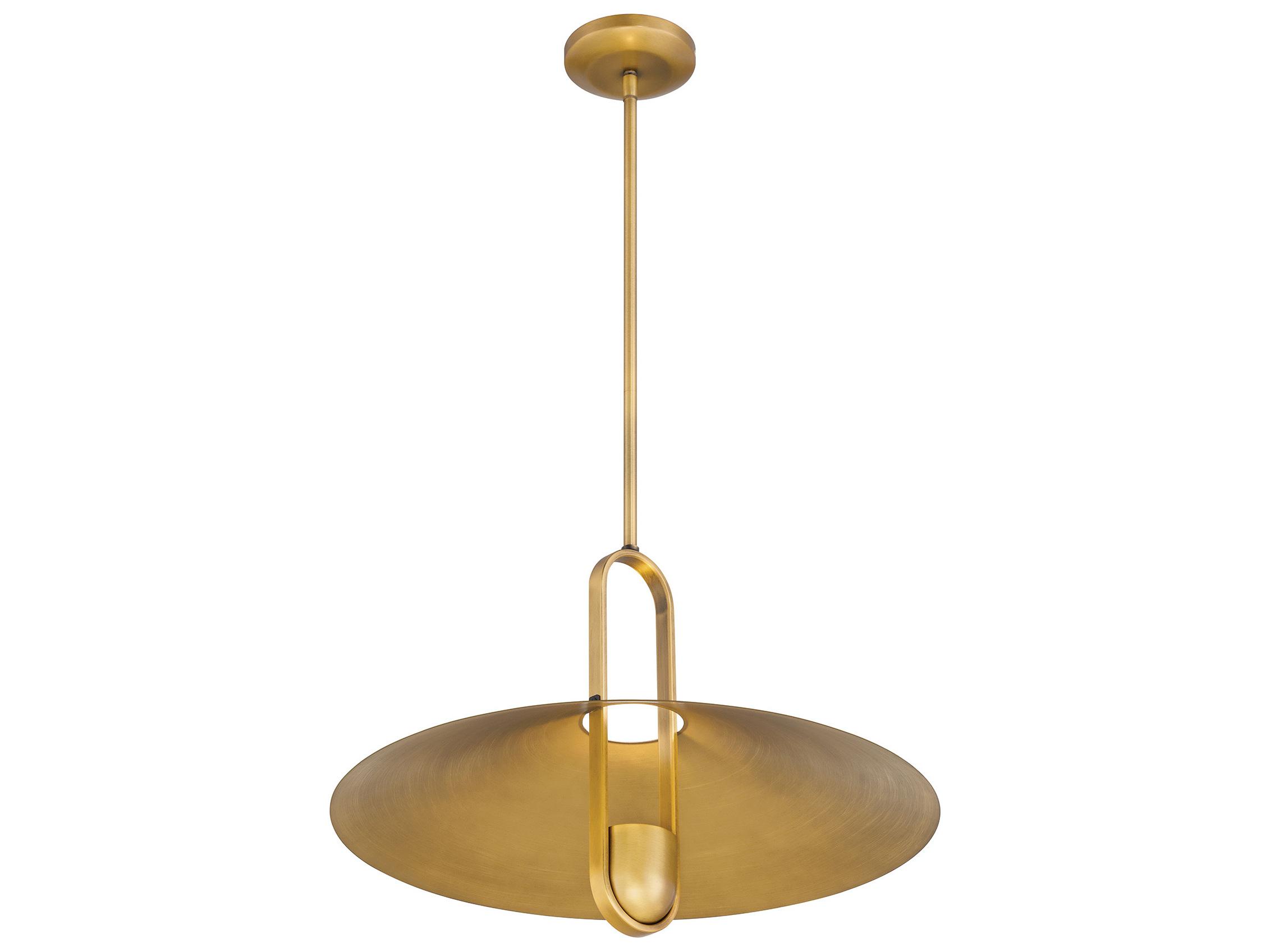 Minka Lavery Goldenridge 1-Light Legacy Brass Dark Matte Black Pendant
