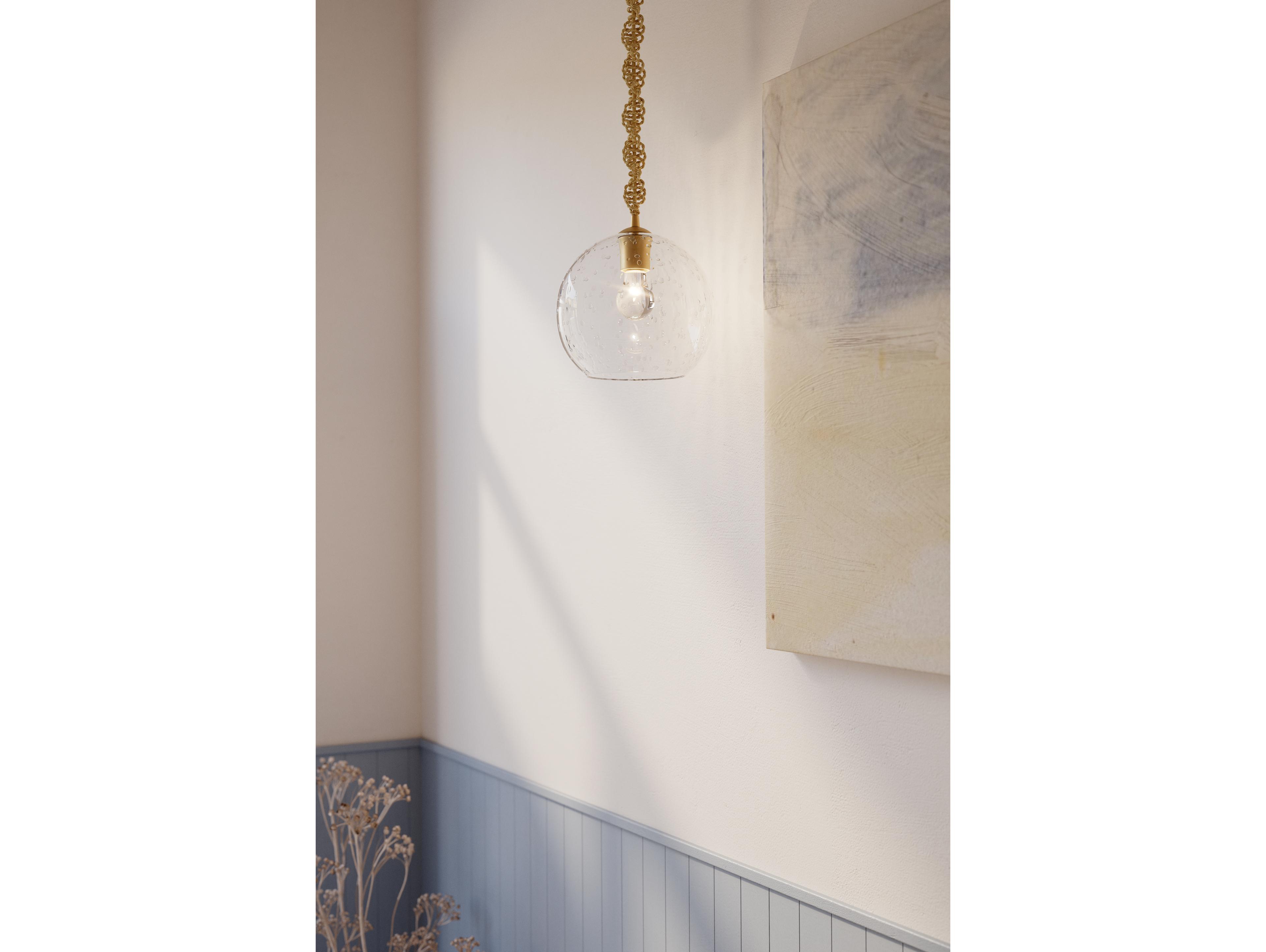 Minka Lavery Elyric 1-Light Legacy Brass Globe Mini Pendant