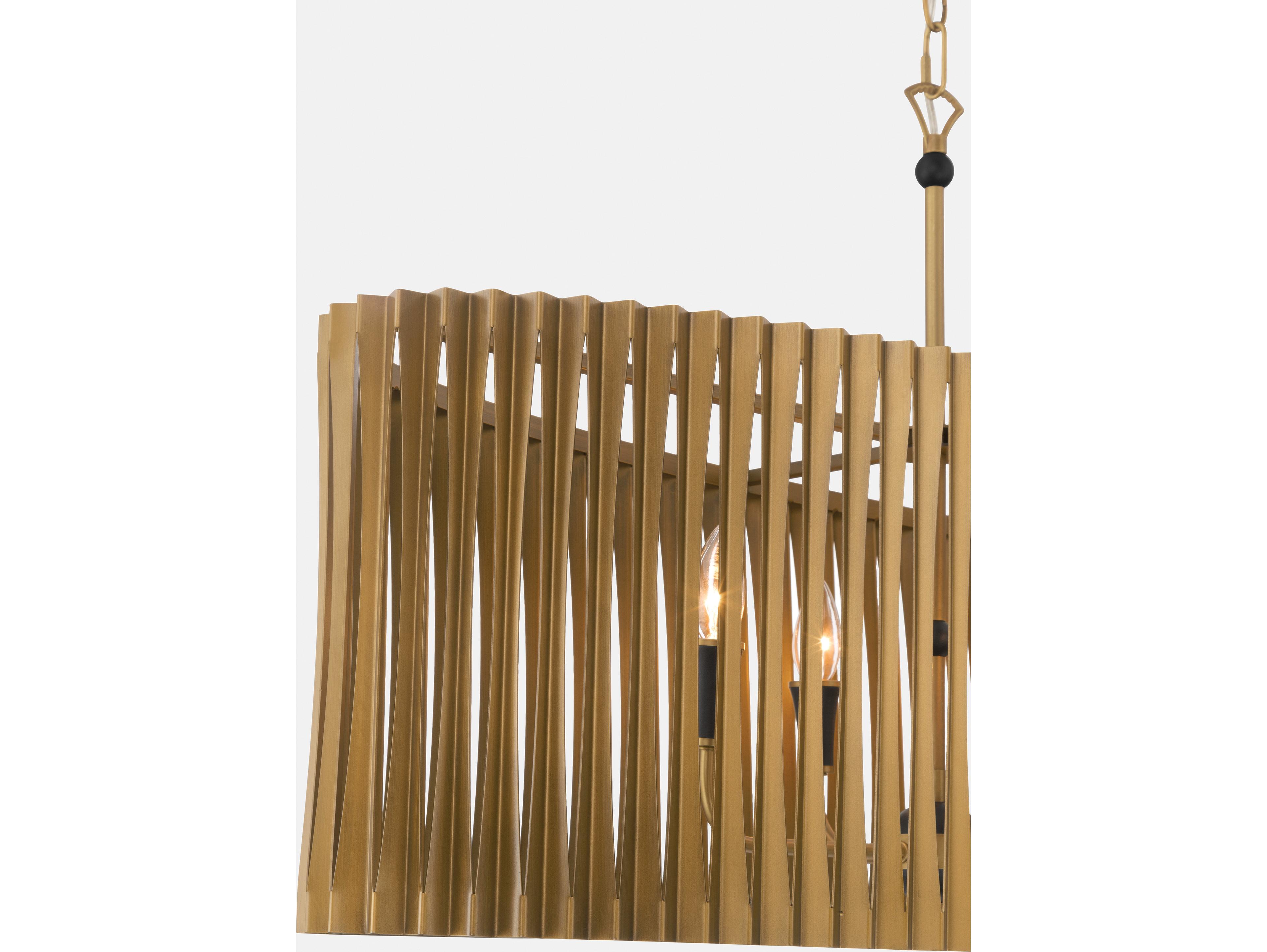 Minka Lavery Aven 8-Light Sand Coal Black Brass Island Pendant