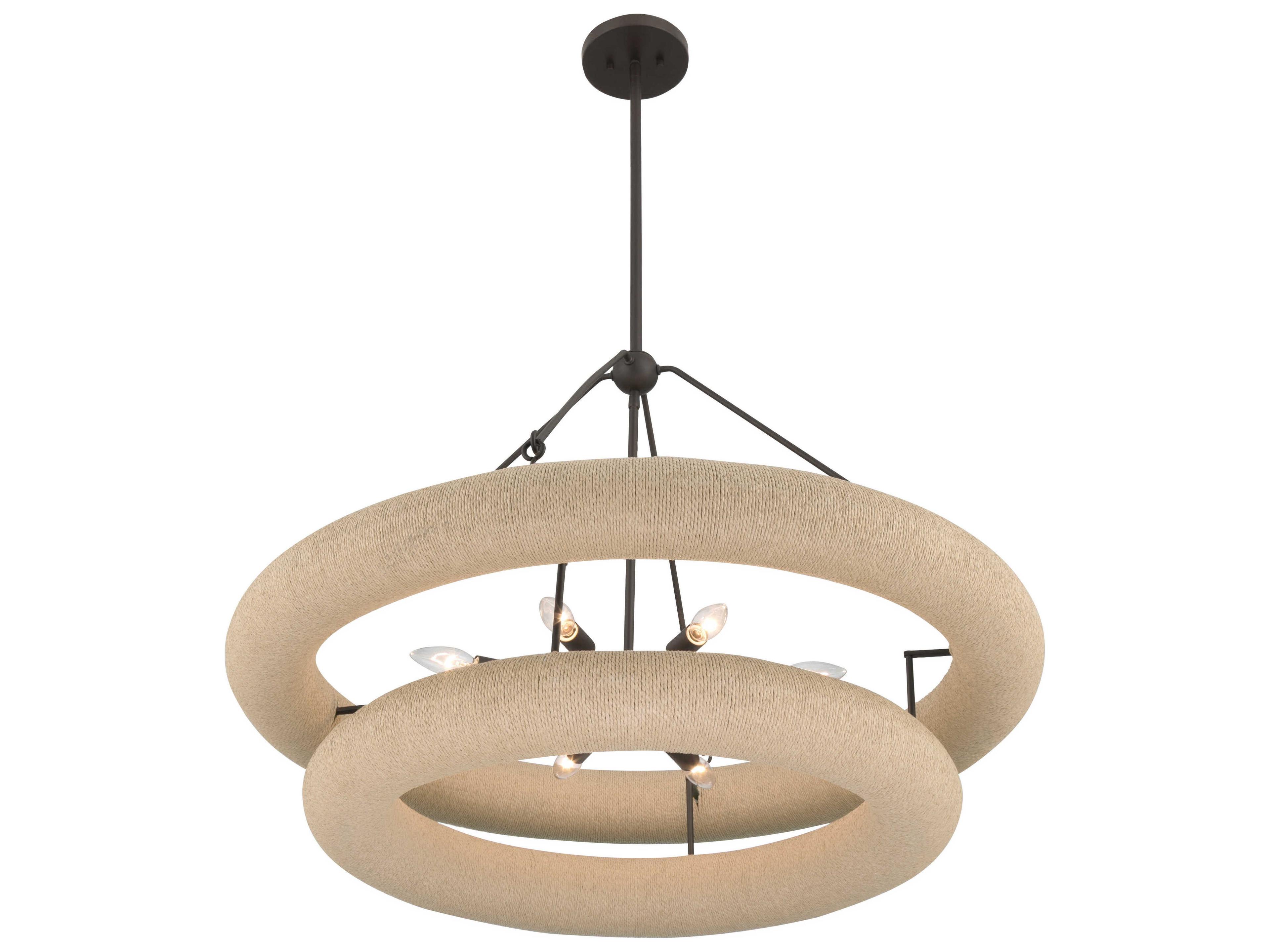 Minka Lavery Aeris 8-Light Dark Bronze Round Pendant