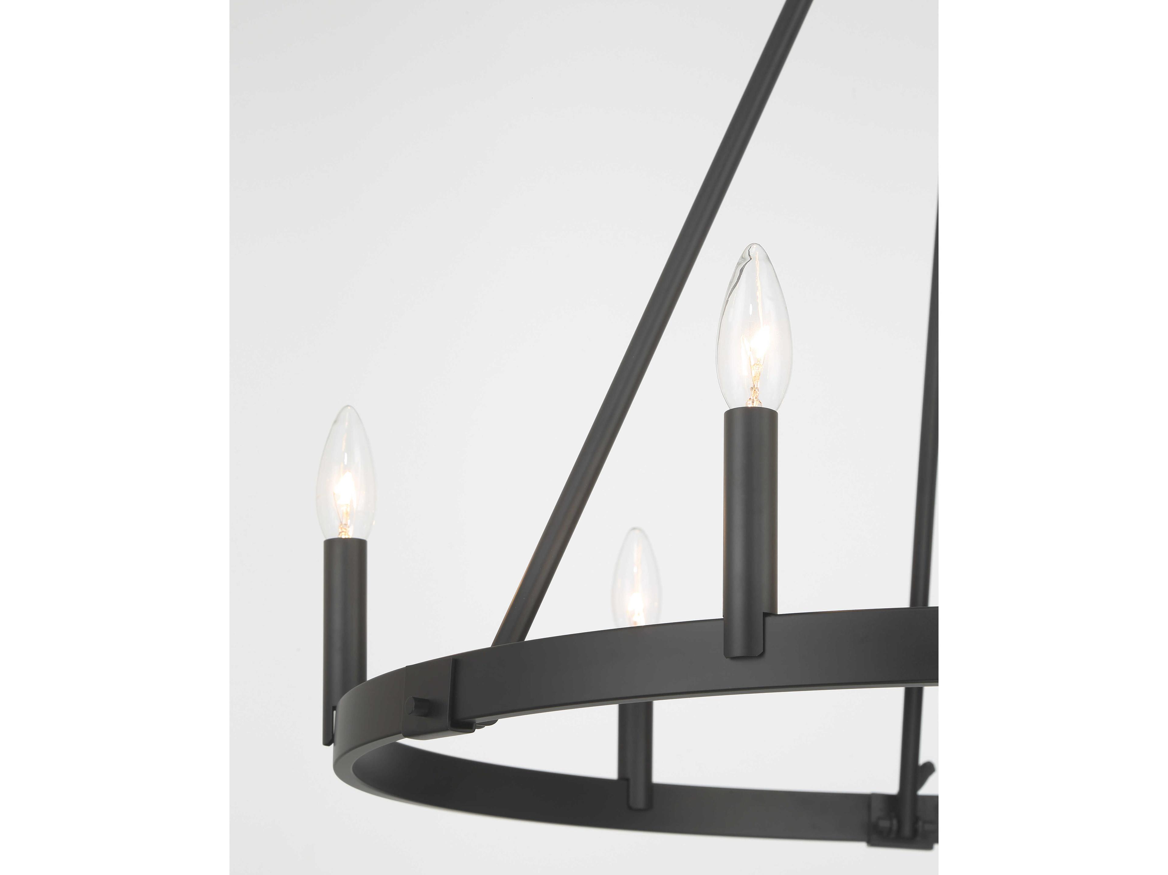 Minka Lavery Dutton 6-Light Coal Black Chandelier