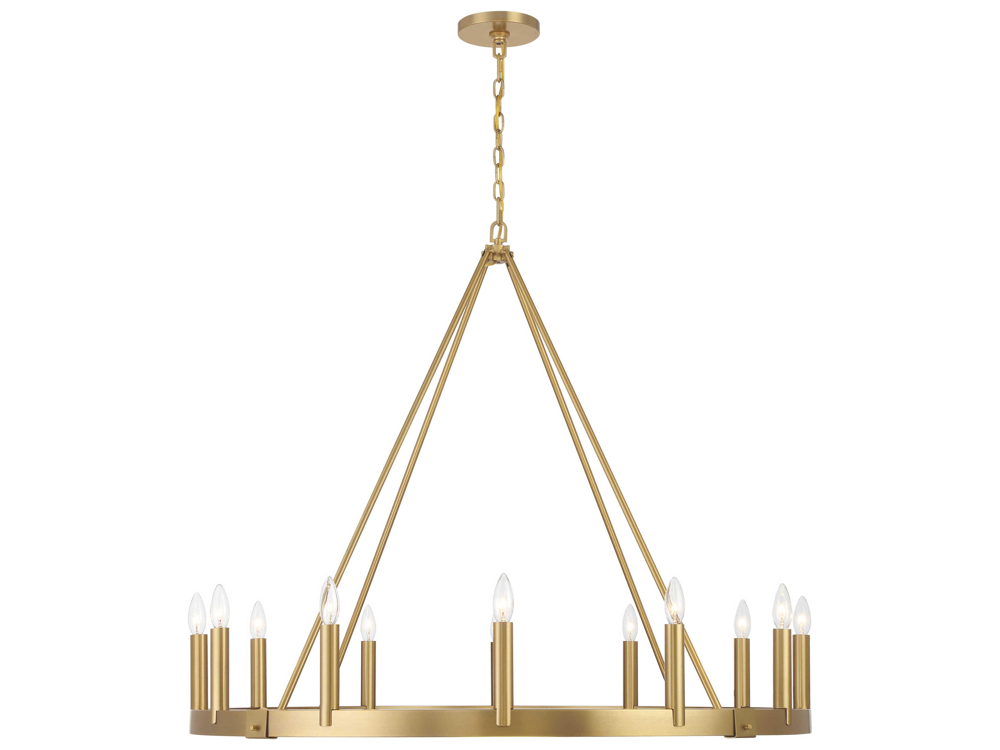 Minka Lavery Dutton 12-Light Signature Brass Chandelier