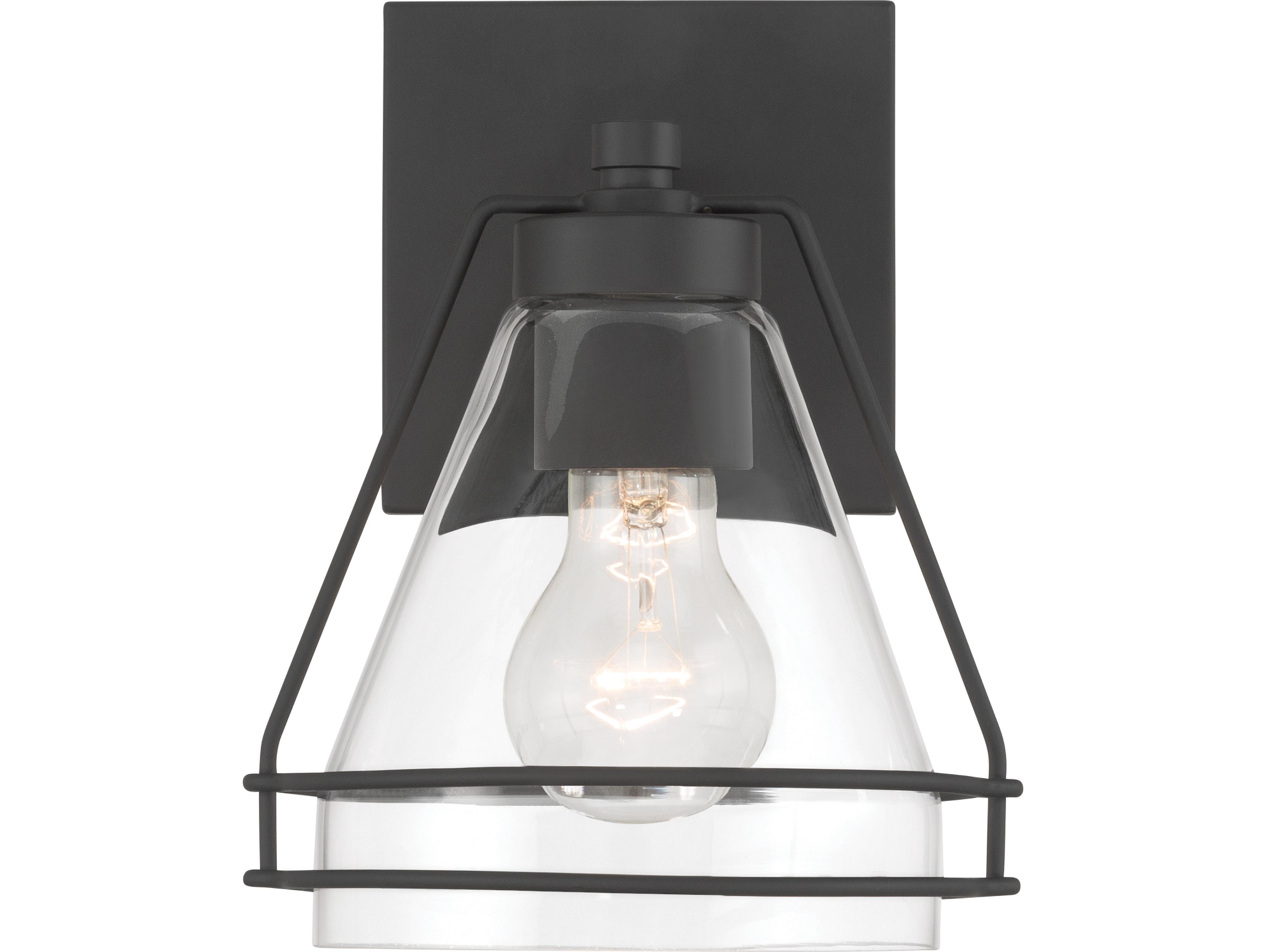 Minka Lavery Lorenth 1-Light Dark Matte Black Wall Sconce