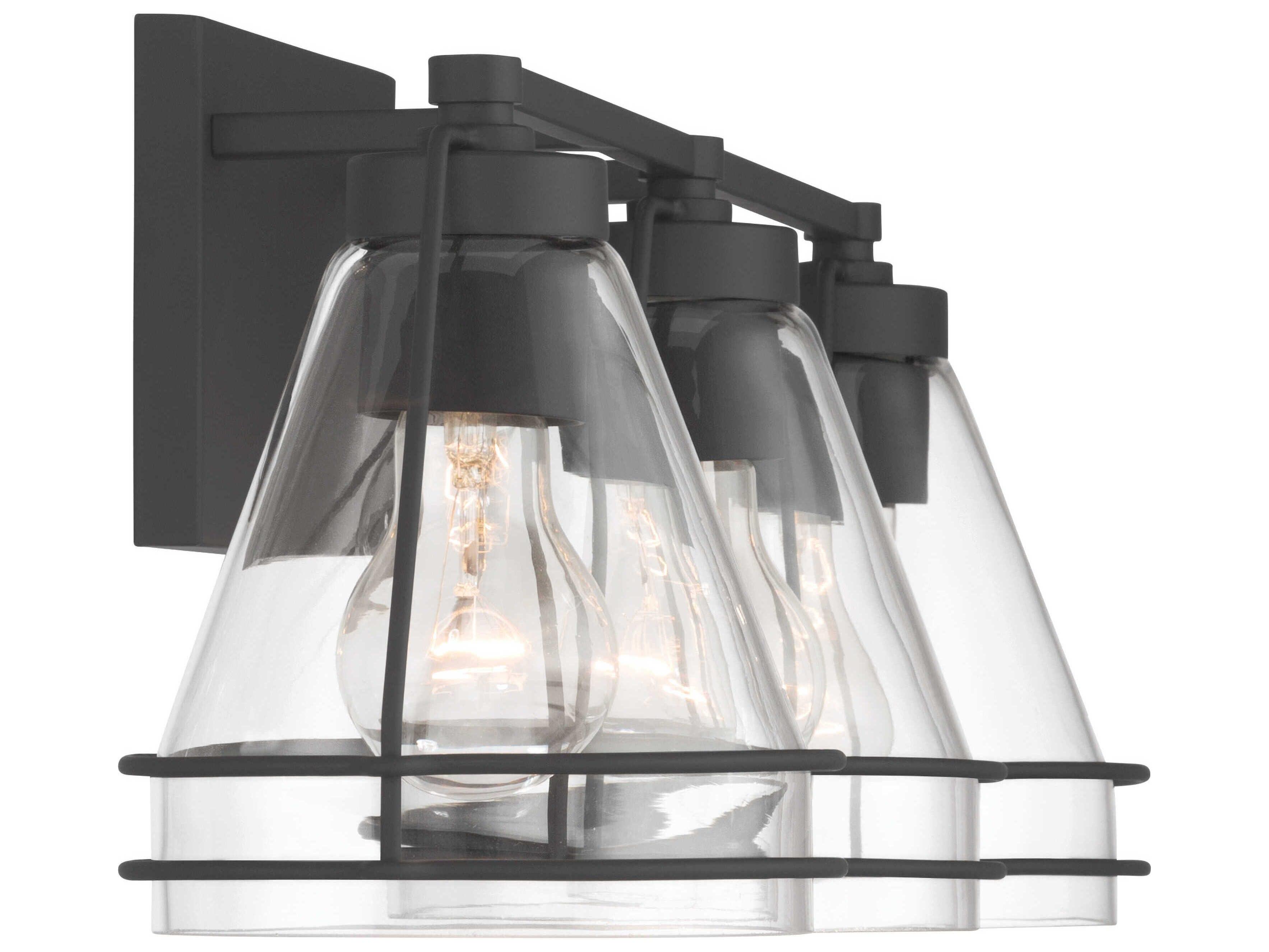 Minka Lavery Lorenth 3-Light Dark Matte Black Vanity Light