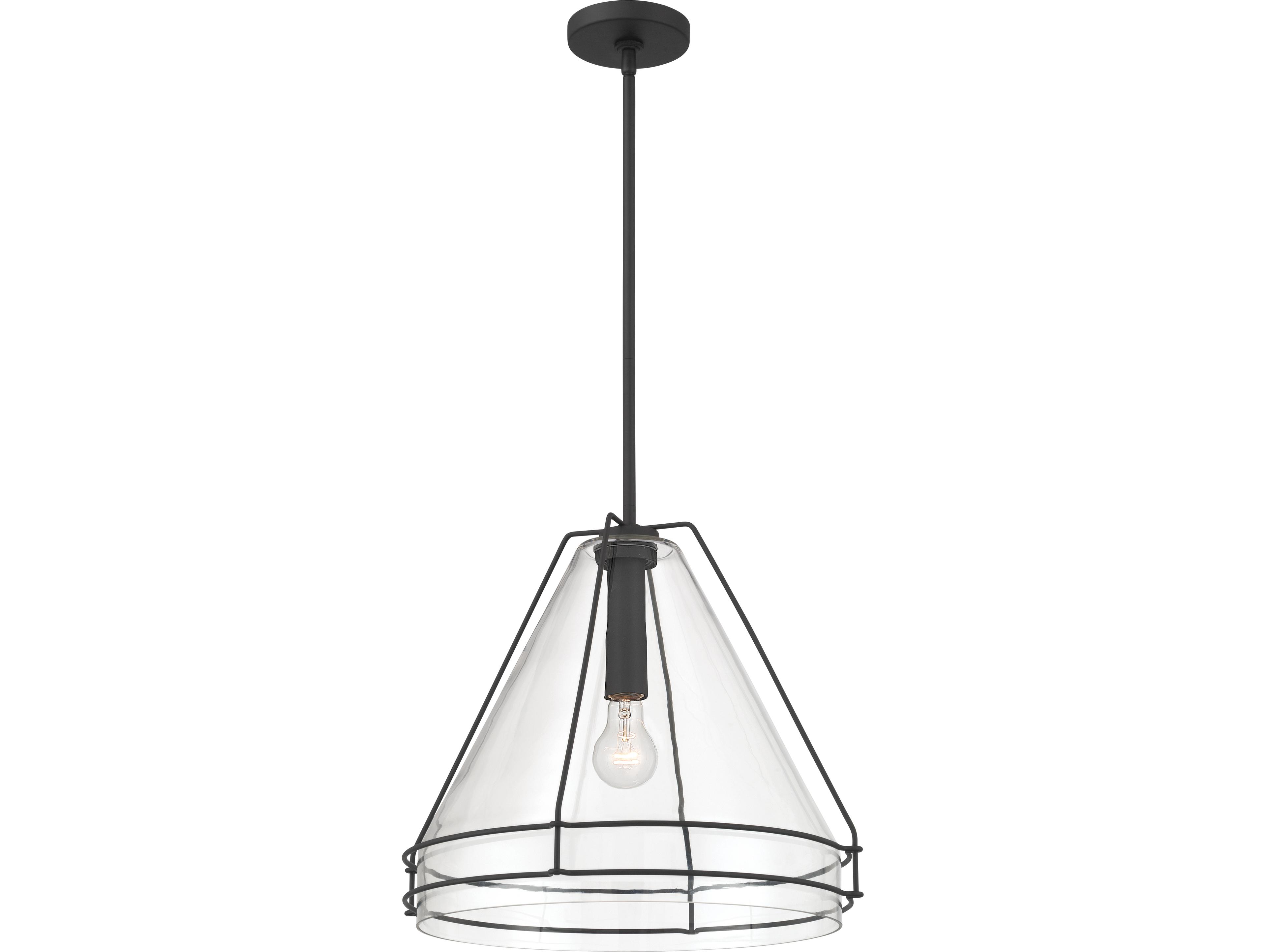 Minka Lavery Lorenth 1-Light Dark Matte Black Pendant