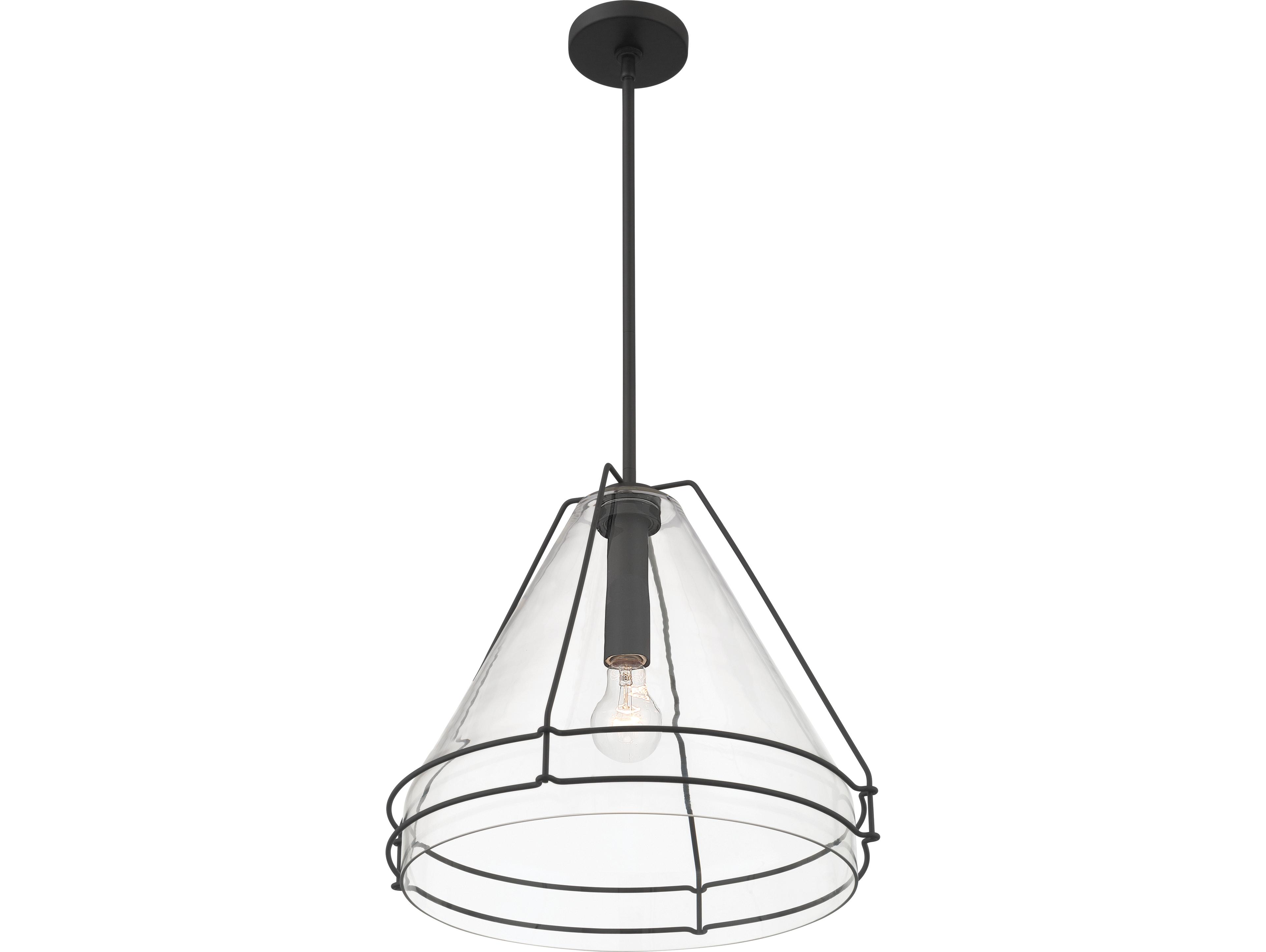 Minka Lavery Lorenth 1-Light Dark Matte Black Pendant