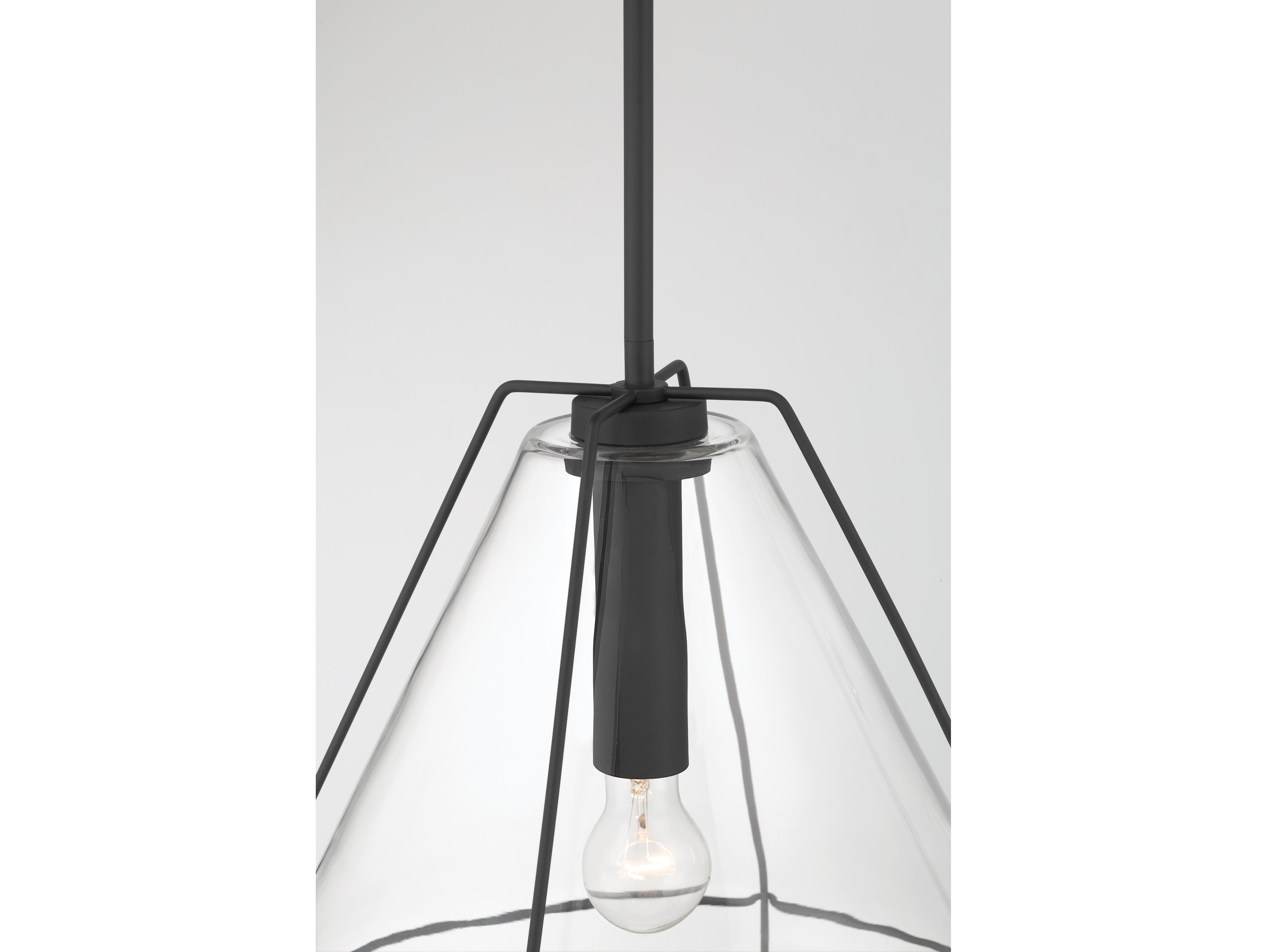 Minka Lavery Lorenth 1-Light Dark Matte Black Pendant