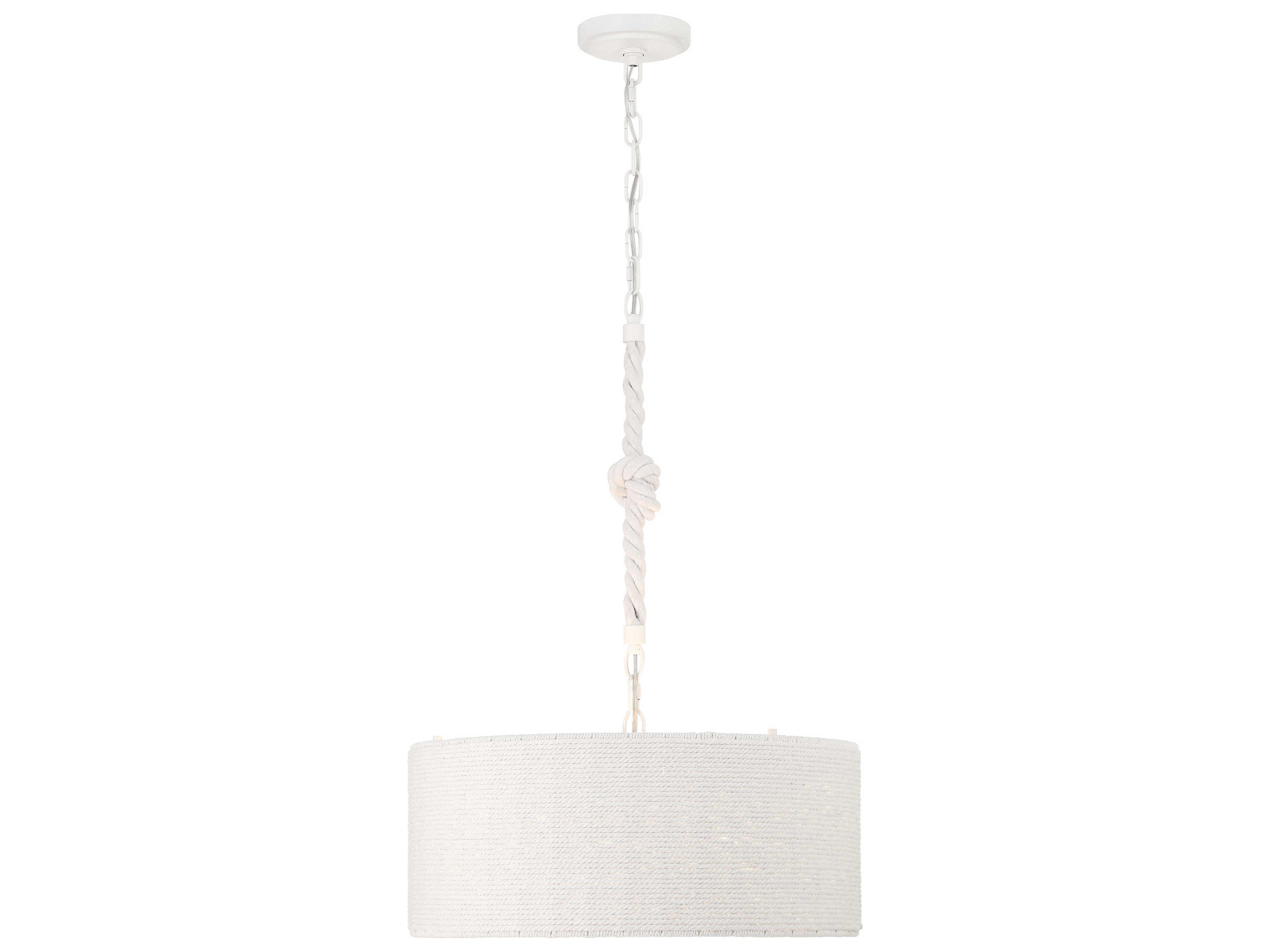 Minka Lavery Lodelle 3-Light Matte White Drum Pendant