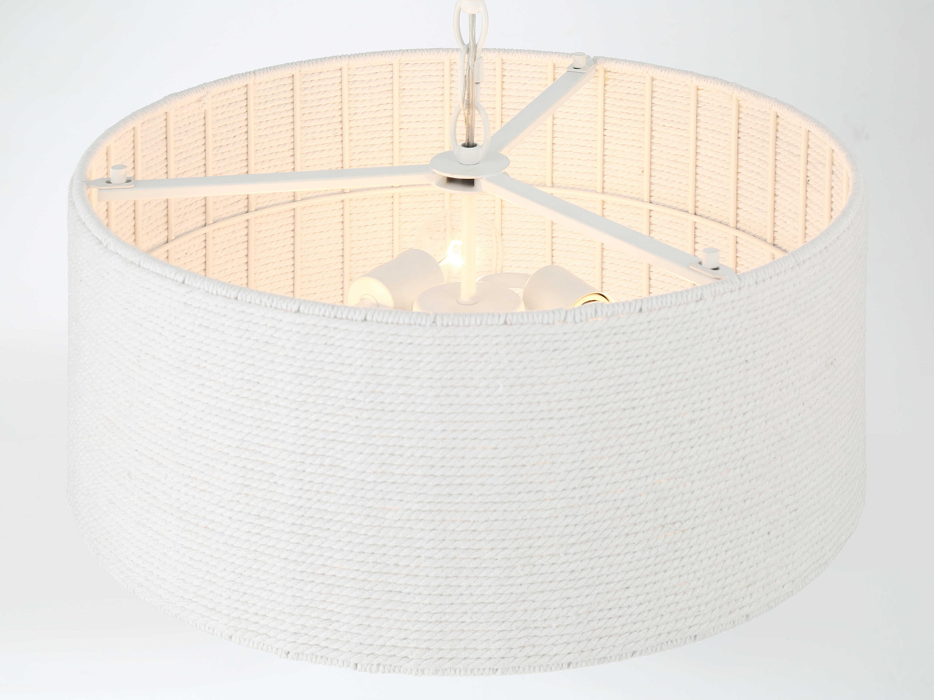 Minka Lavery Lodelle 3-Light Matte White Drum Pendant