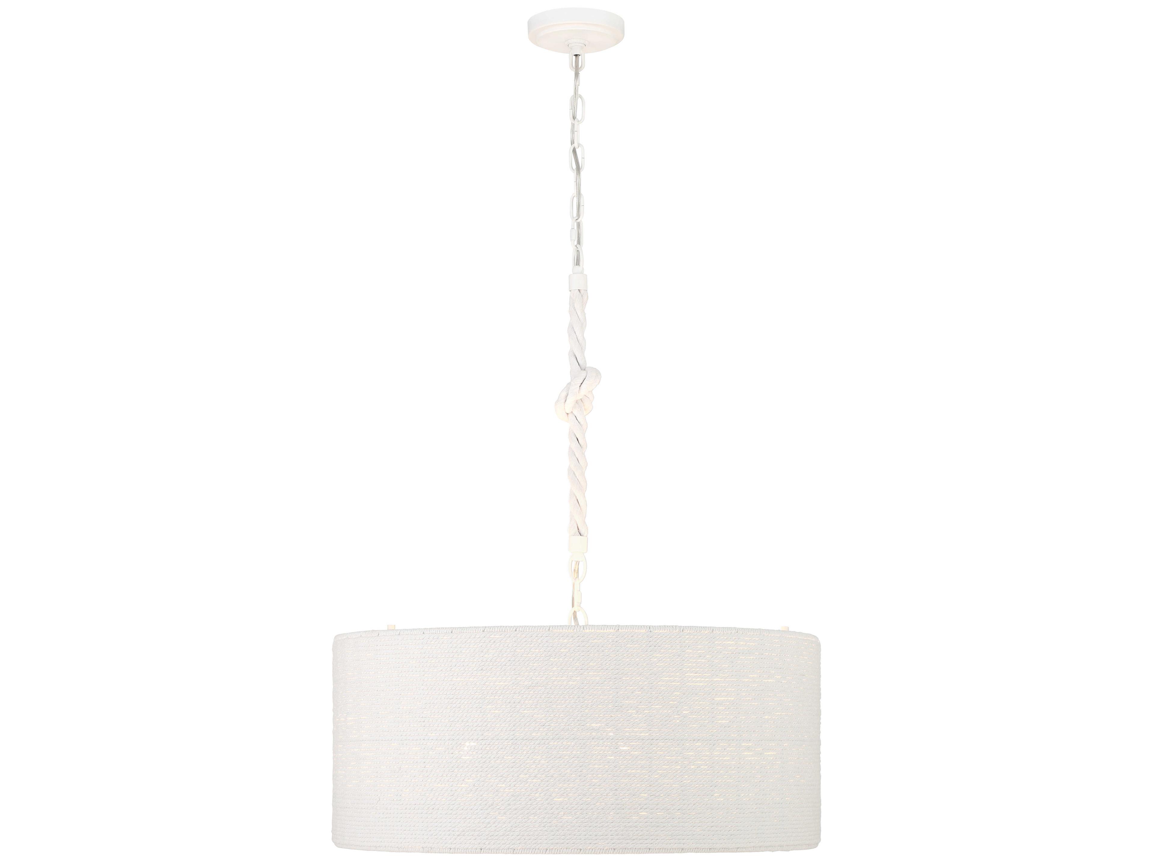 Minka Lavery Lodelle 4-Light Matte White Drum Pendant