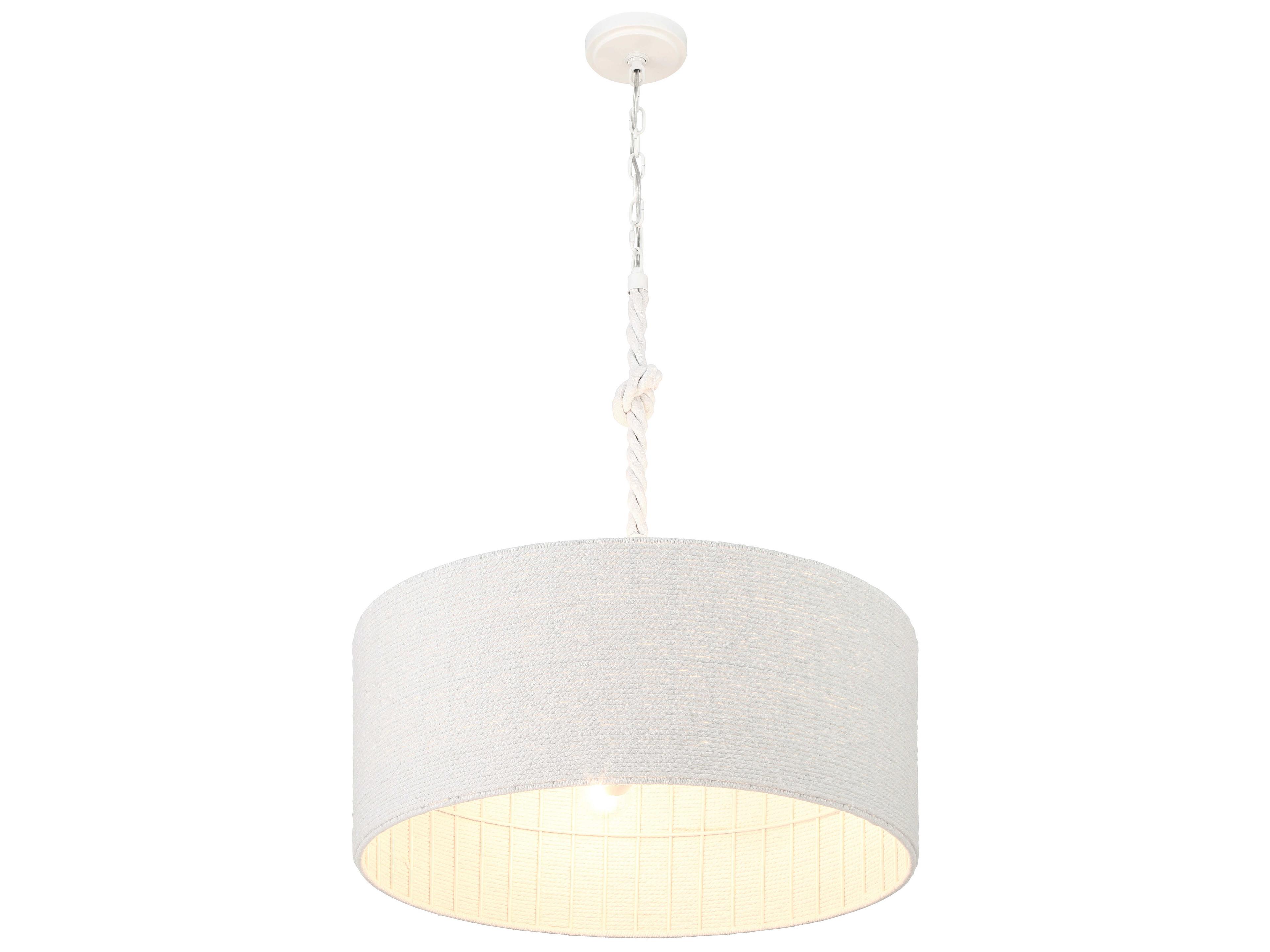 Minka Lavery Lodelle 4-Light Matte White Drum Pendant