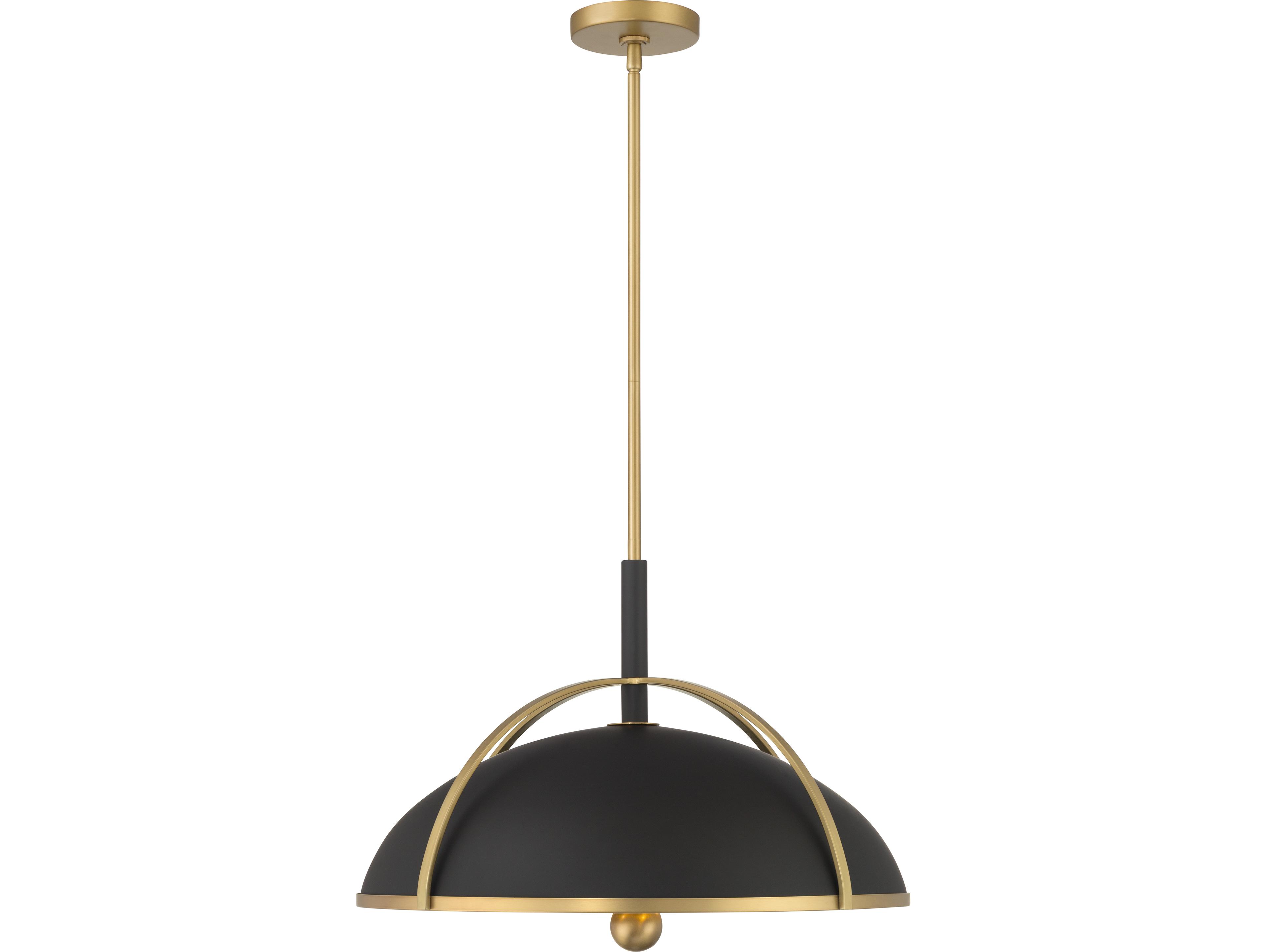 Minka Lavery Yorkshire 4-Light Dark Matte Black Dome Pendant