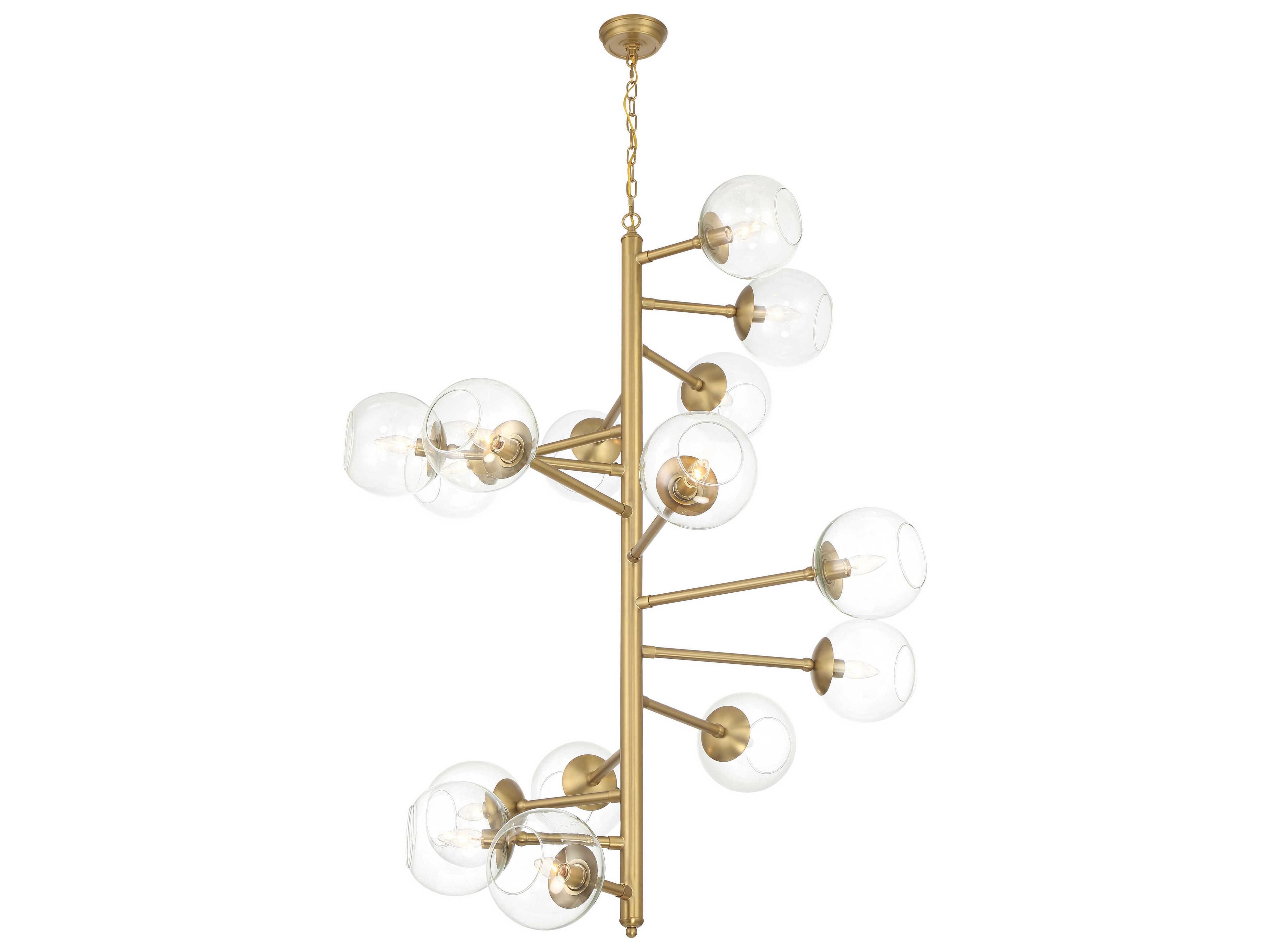 Minka Lavery Millikan 15-Light Signature Brass Globe Tiered Pendant