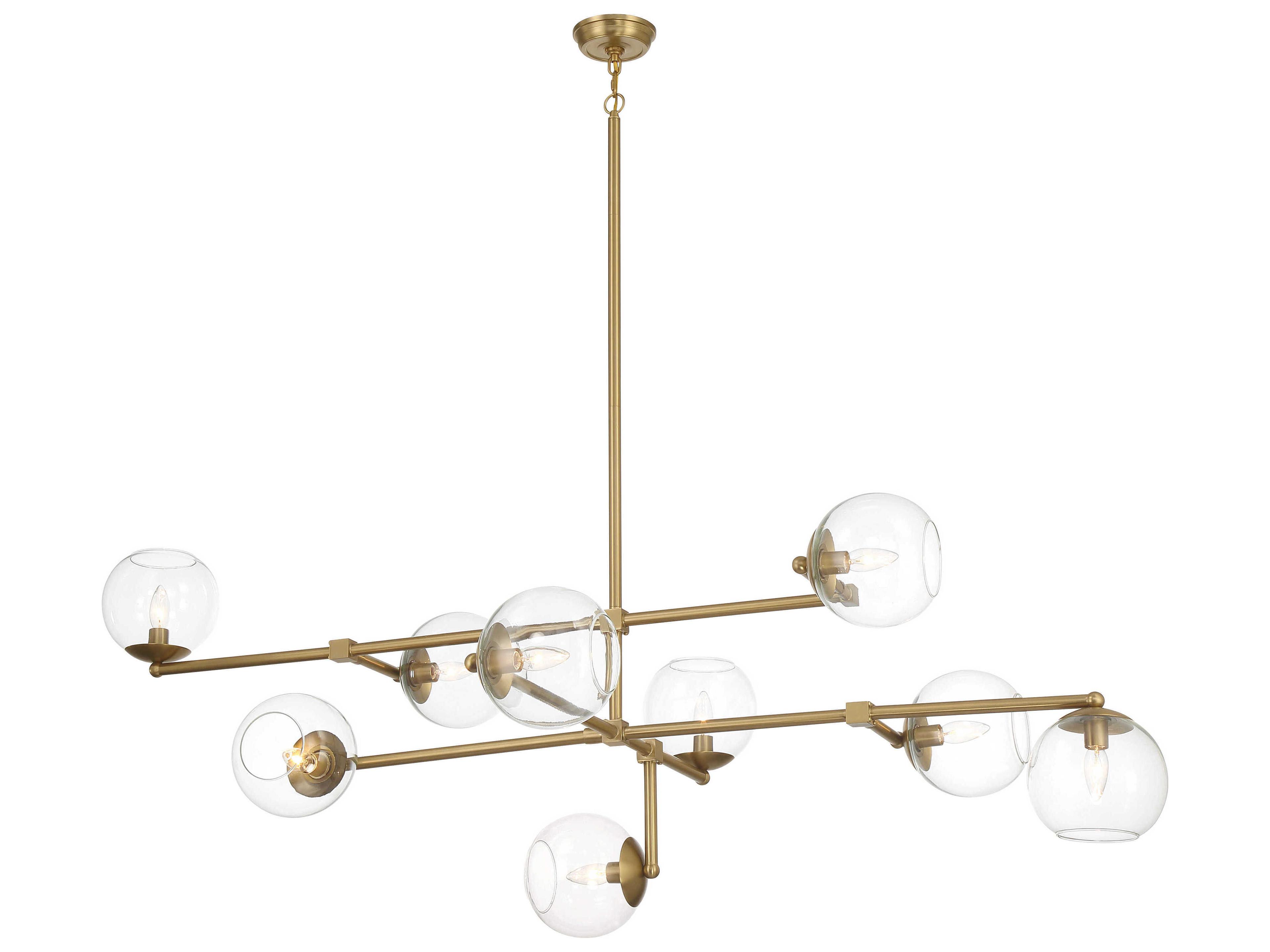 Minka Lavery Millikan 9-Light Signature Brass Globe Tiered Island Pendant