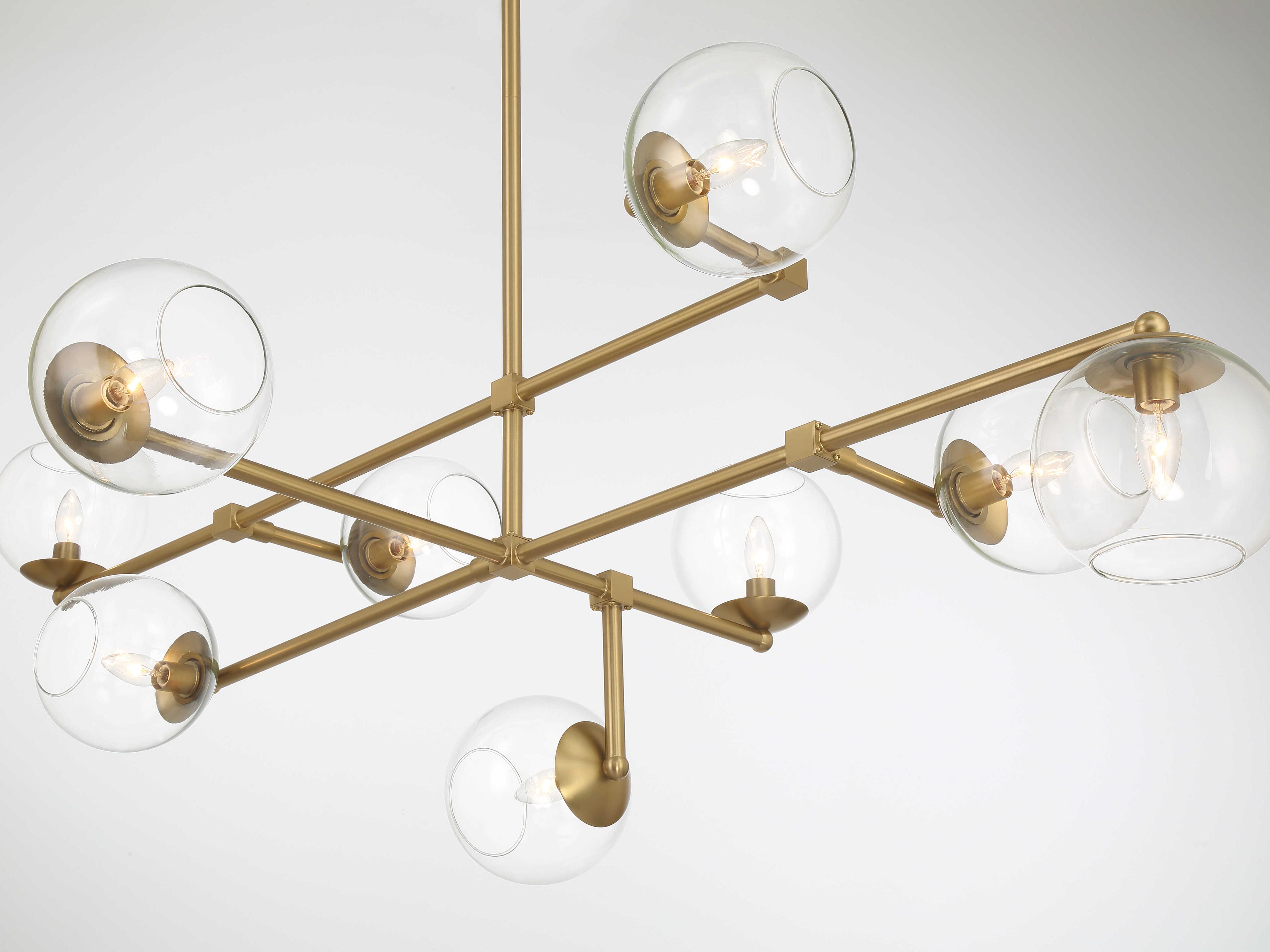 Minka Lavery Millikan 9-Light Signature Brass Globe Tiered Island Pendant