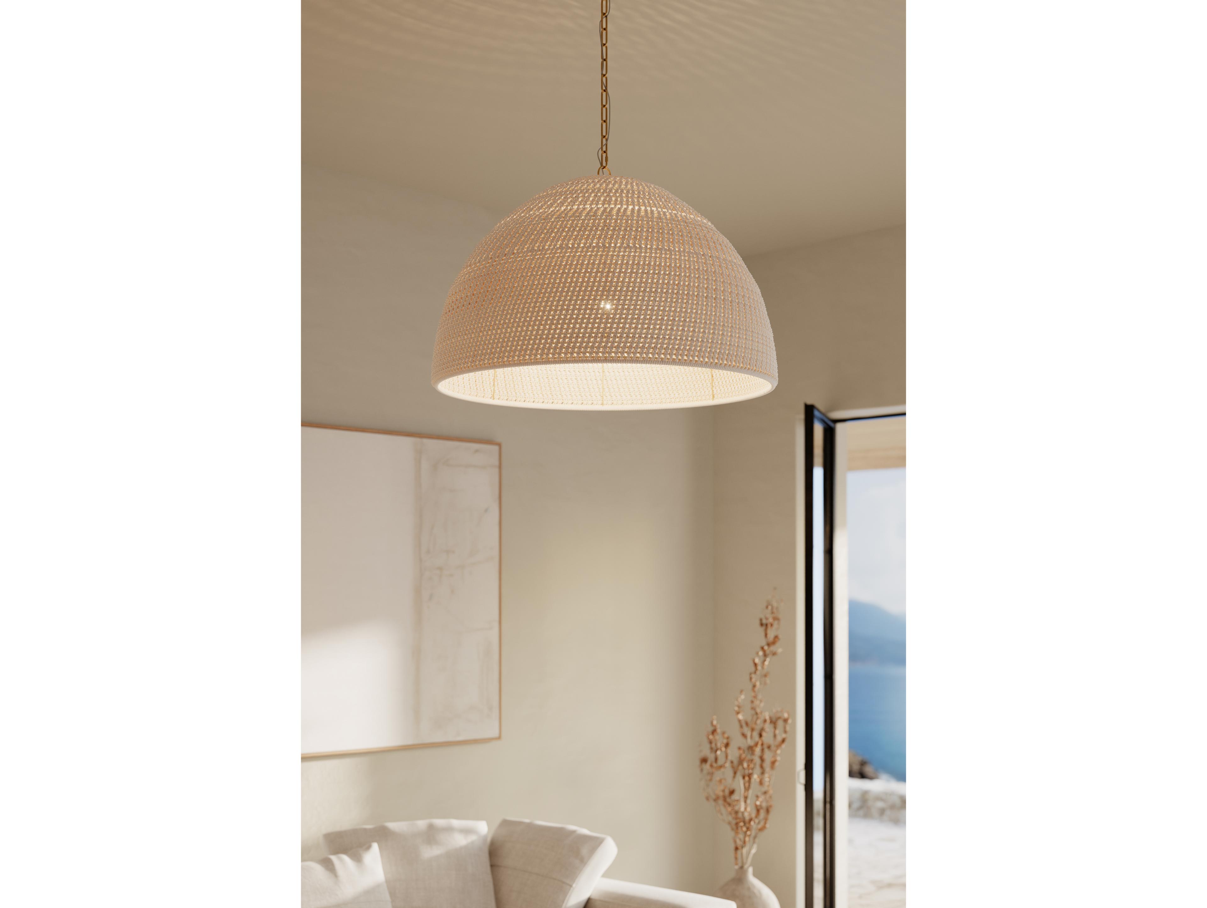 Minka Lavery Fernwood 1-Light Legacy Brass Dome Pendant