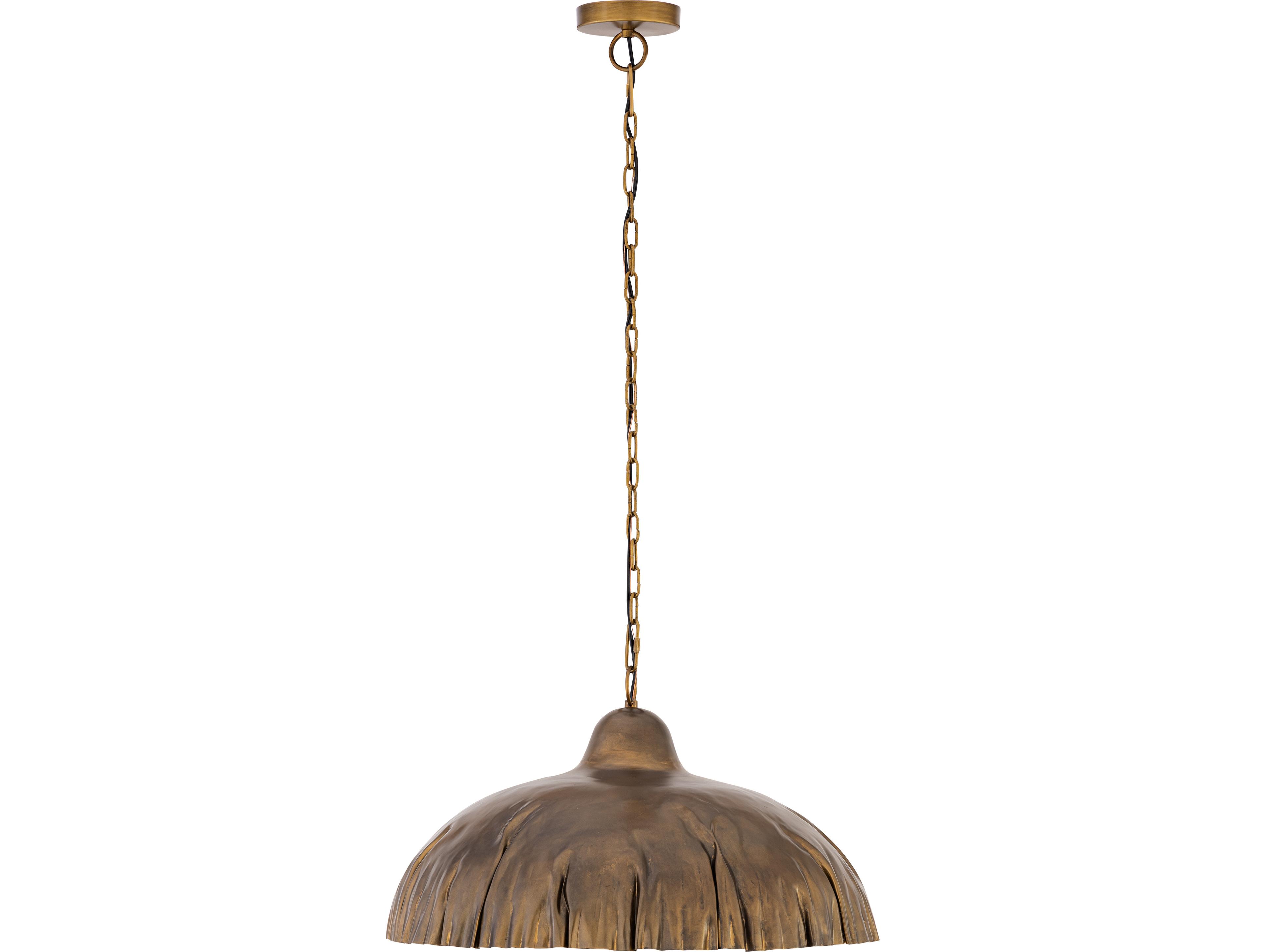Minka Lavery Zinnia 1-Light Antique Brass Dome Pendant
