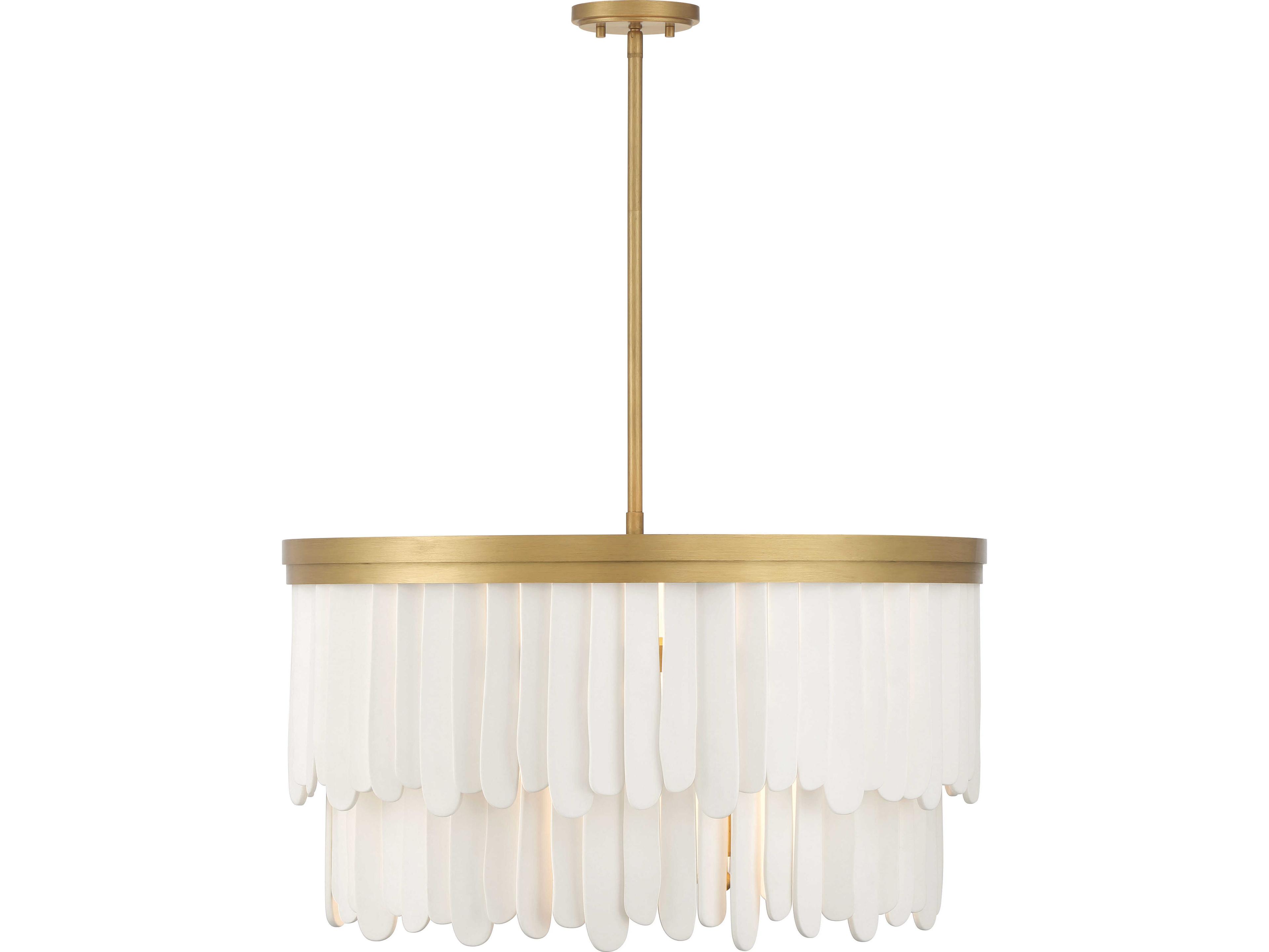 Minka Lavery Briscade 9-Light Painted Legacy Brass Drum Tiered Pendant