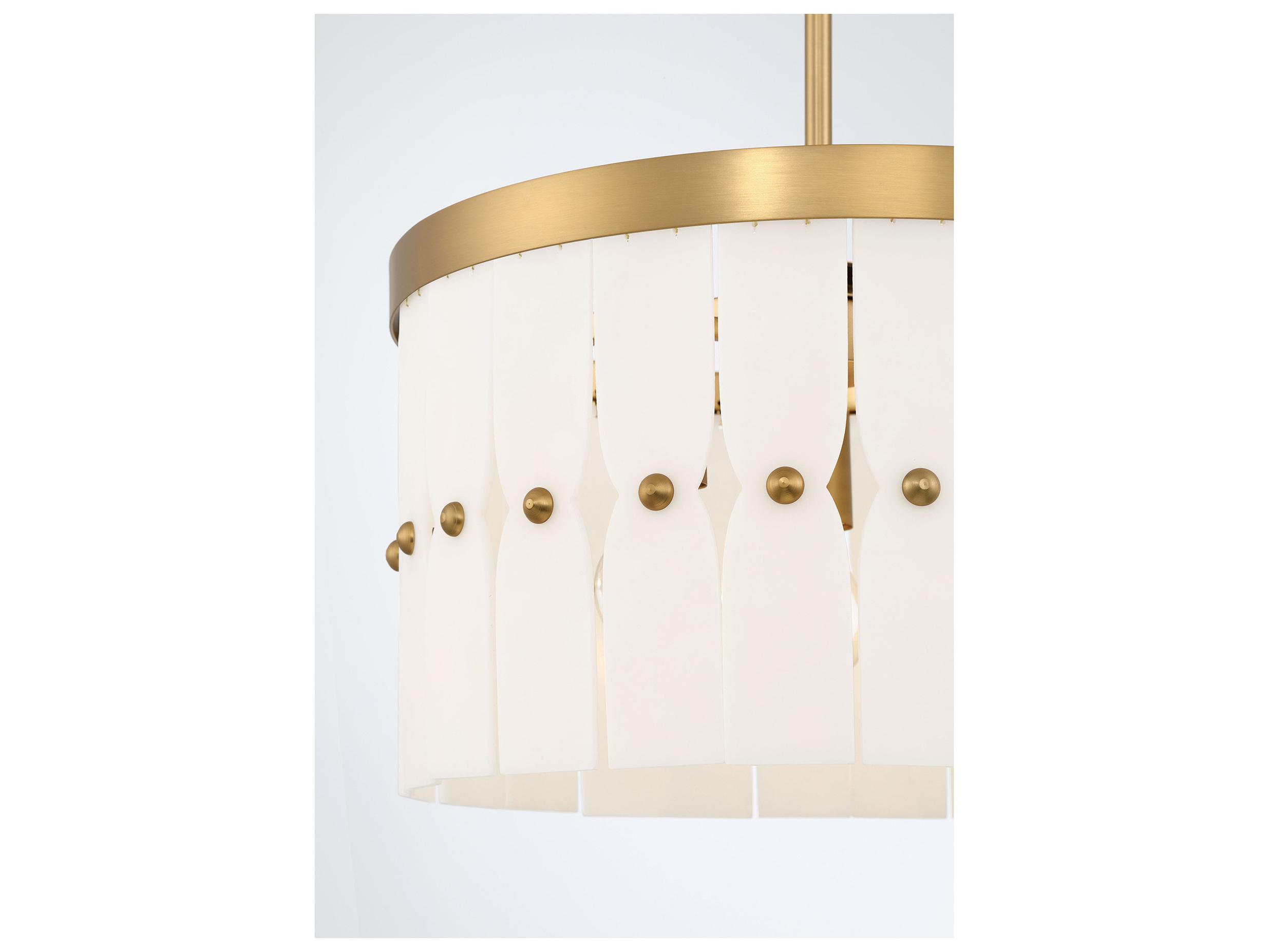 Minka Lavery Coronelle 3-Light Legacy Brass Drum Semi Flush Mount