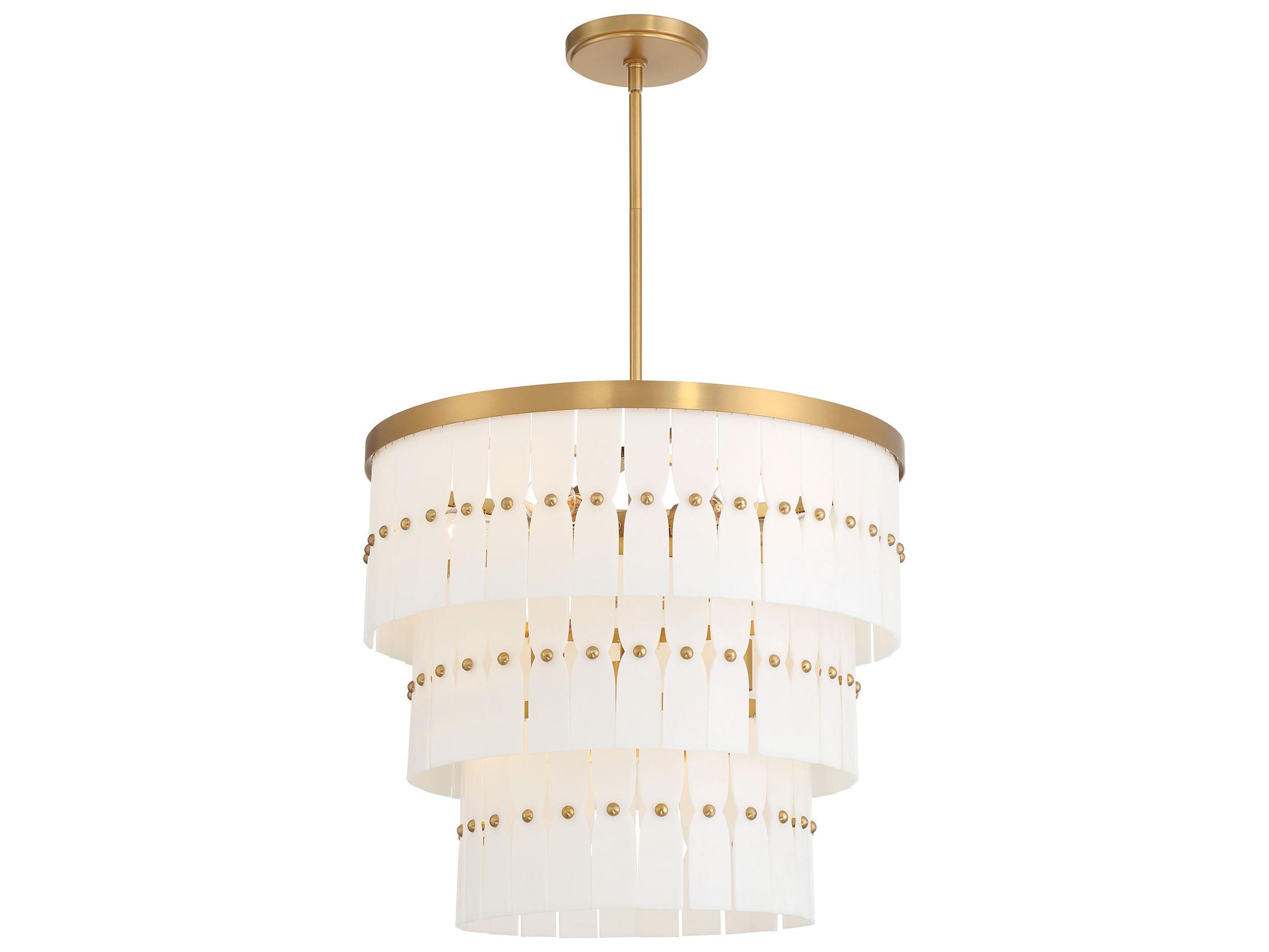 Minka Lavery Coronelle 9-Light Legacy Brass Drum Round Pendant