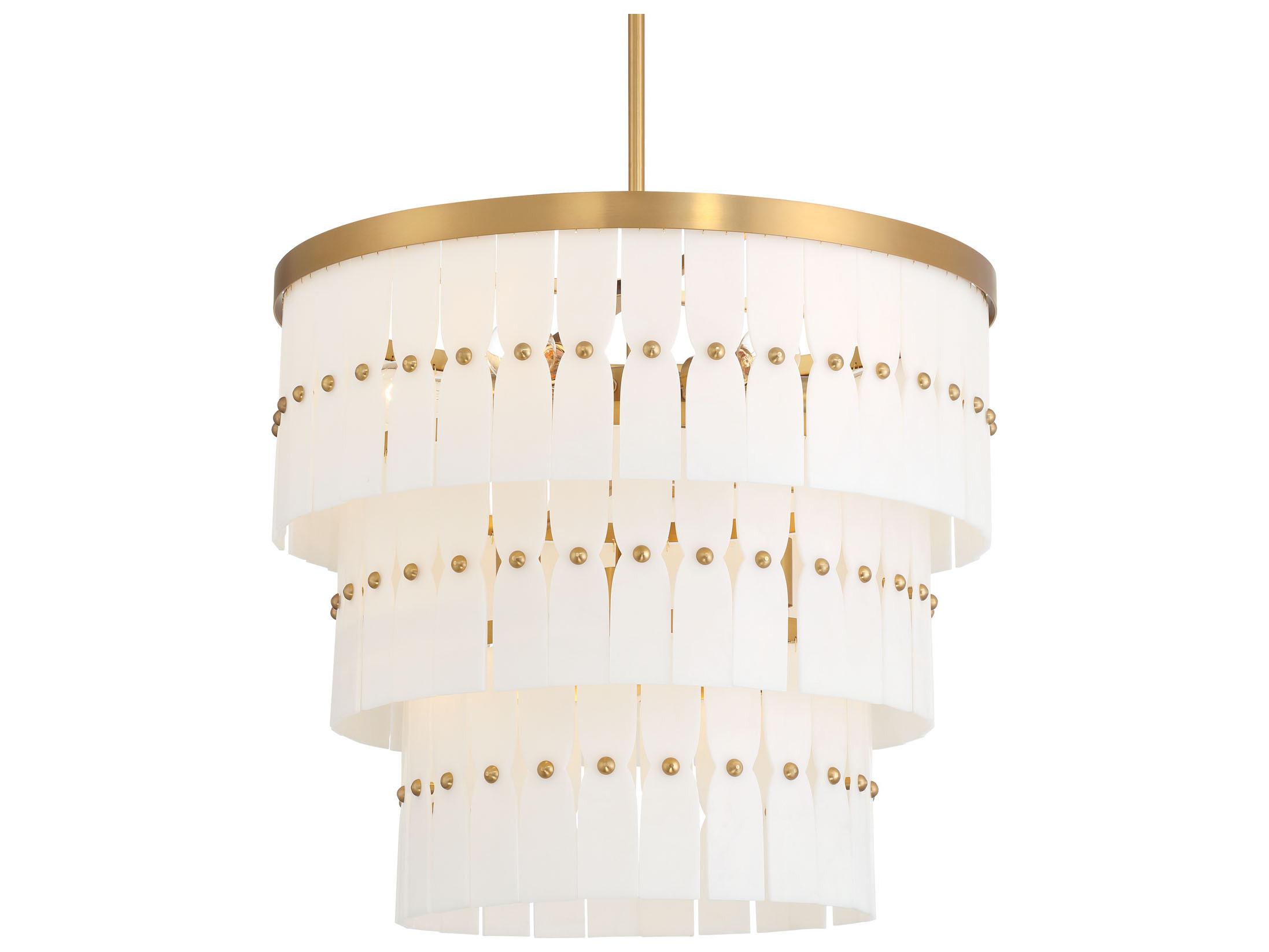 Minka Lavery Coronelle 9-Light Legacy Brass Drum Round Pendant