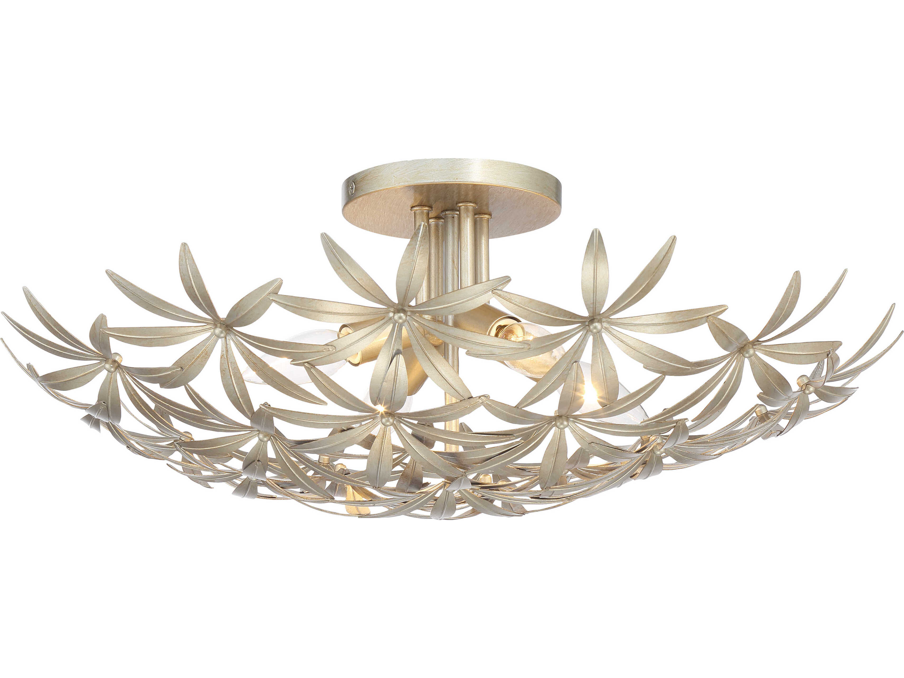 Minka Lavery Flower Child 4-Light Ambry Gold Bowl Semi Flush Mount