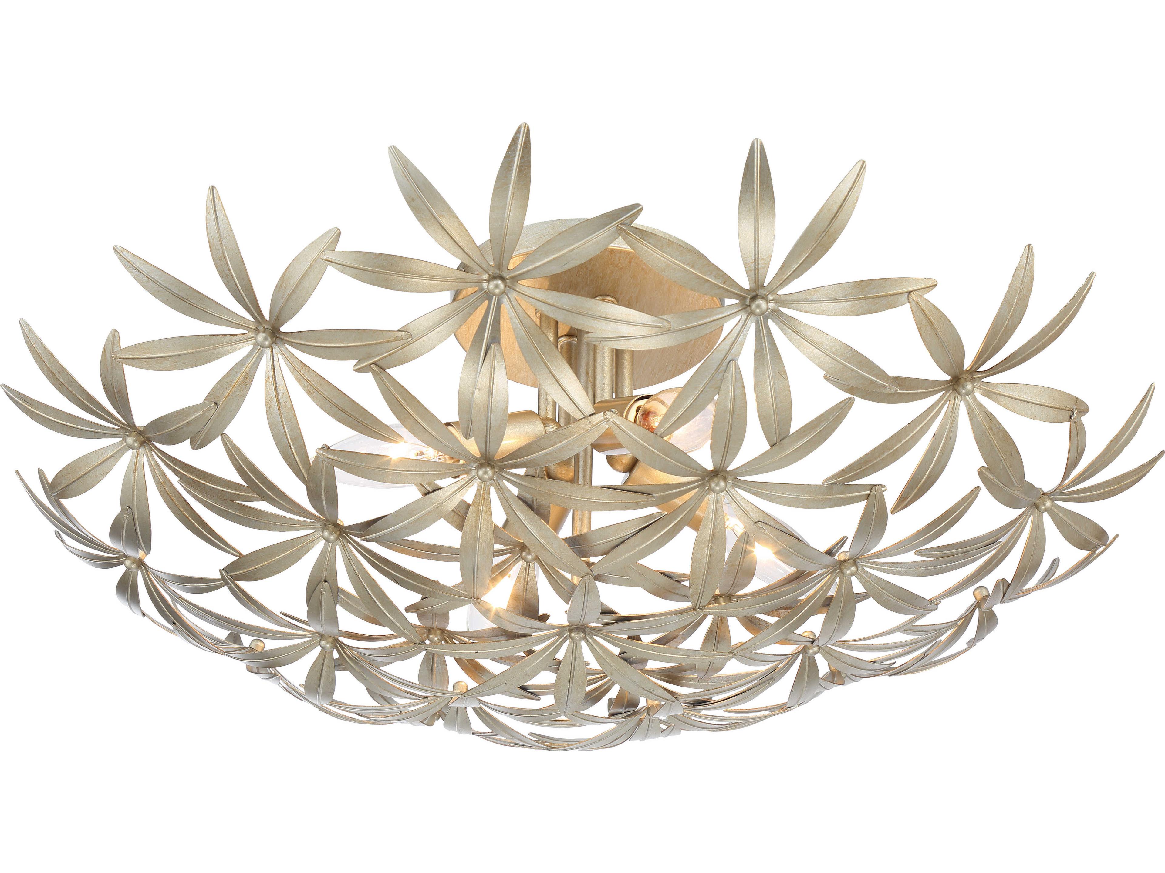 Minka Lavery Flower Child 4-Light Ambry Gold Bowl Semi Flush Mount