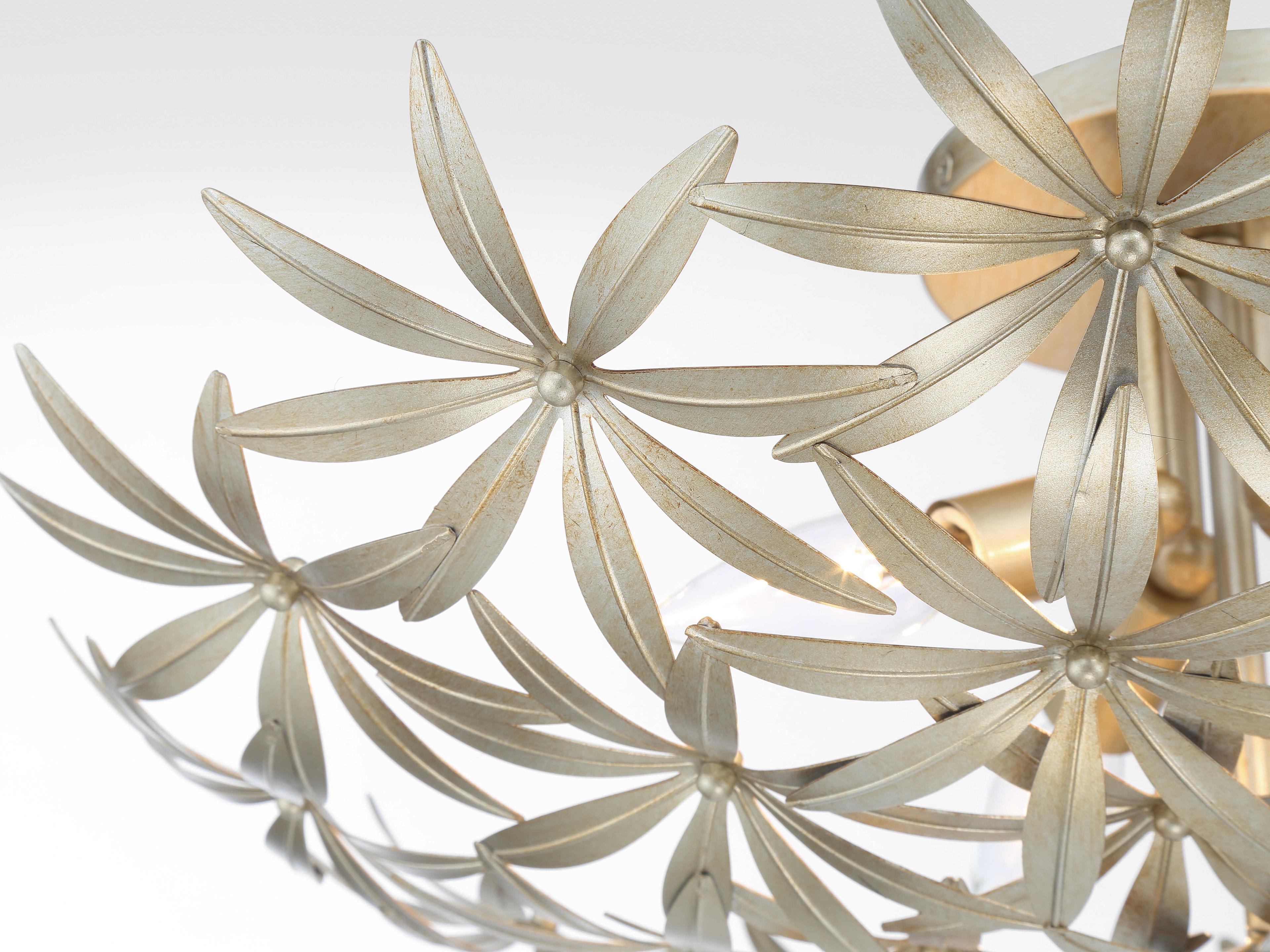 Minka Lavery Flower Child 4-Light Ambry Gold Bowl Semi Flush Mount