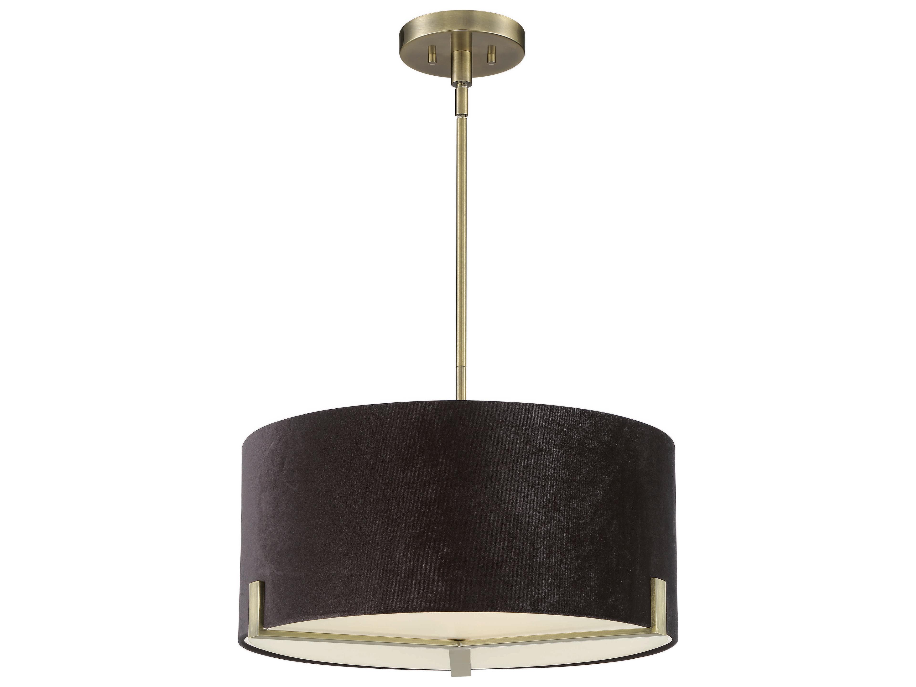 Minka Lavery Westboro Boulevard 3-Light Weathered Antique Brass Drum Pendant