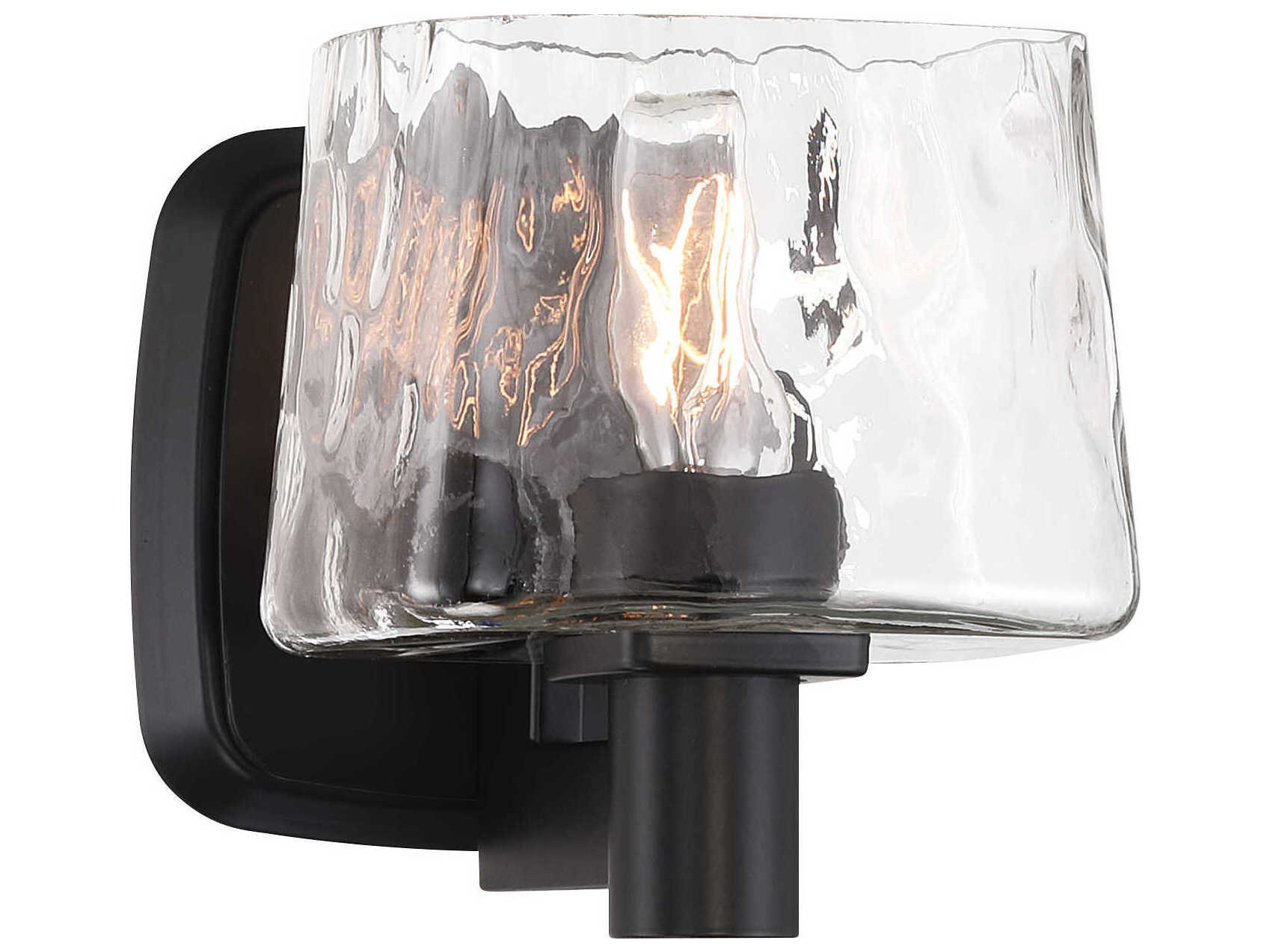 Minka Lavery Drysdale 1-Light Coal Black Wall Sconce