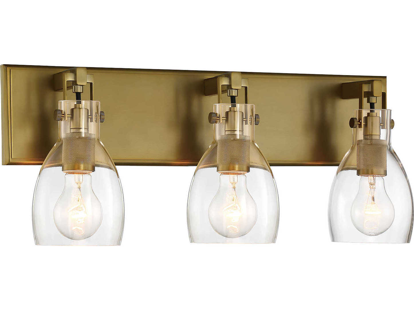 Minka Lavery Tiberia 3-Light Soft Brass Glass Vanity Light