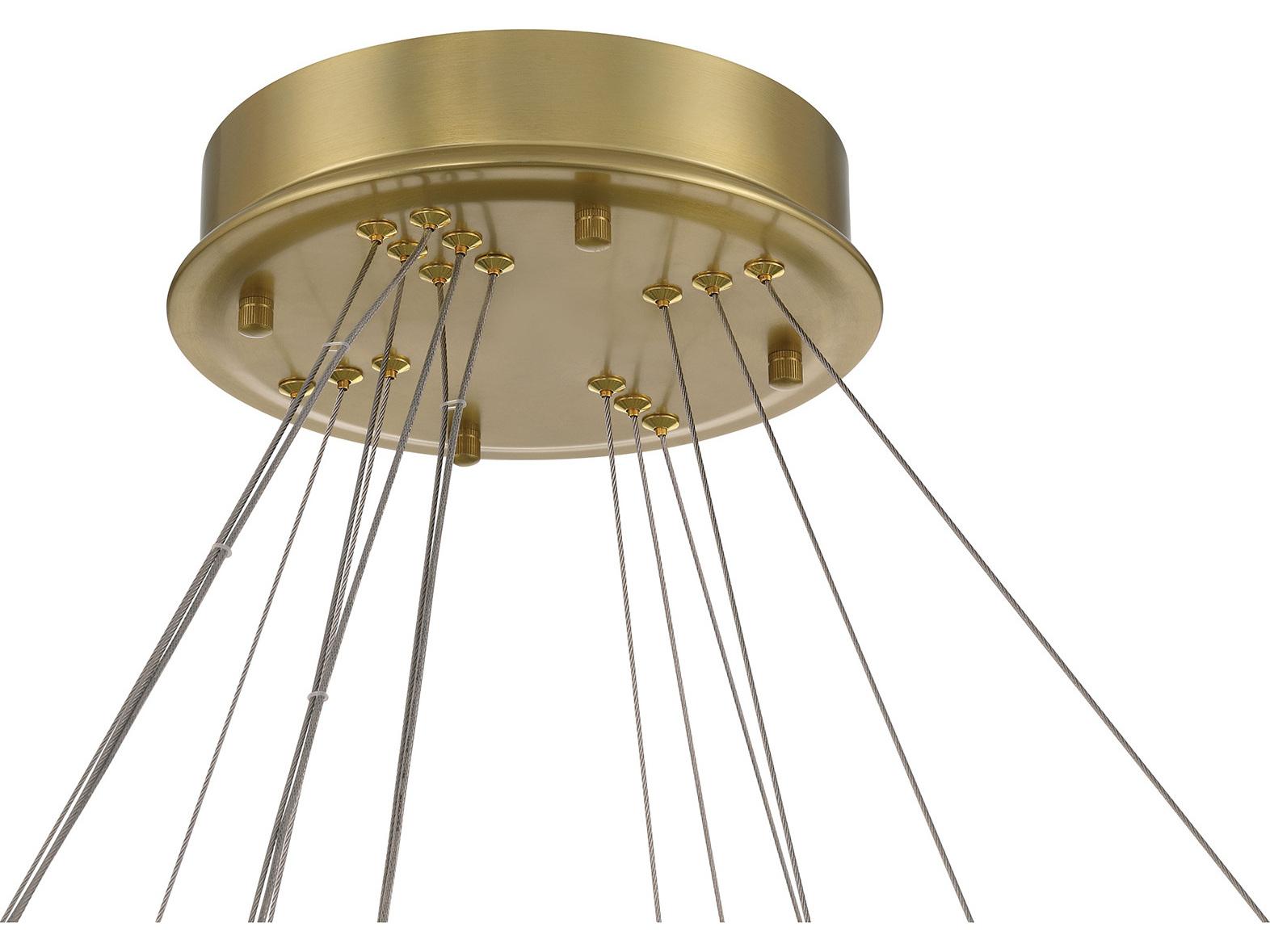 Minka Lavery Sevryn 3-Light Soft Brass Round Tiered Chandelier