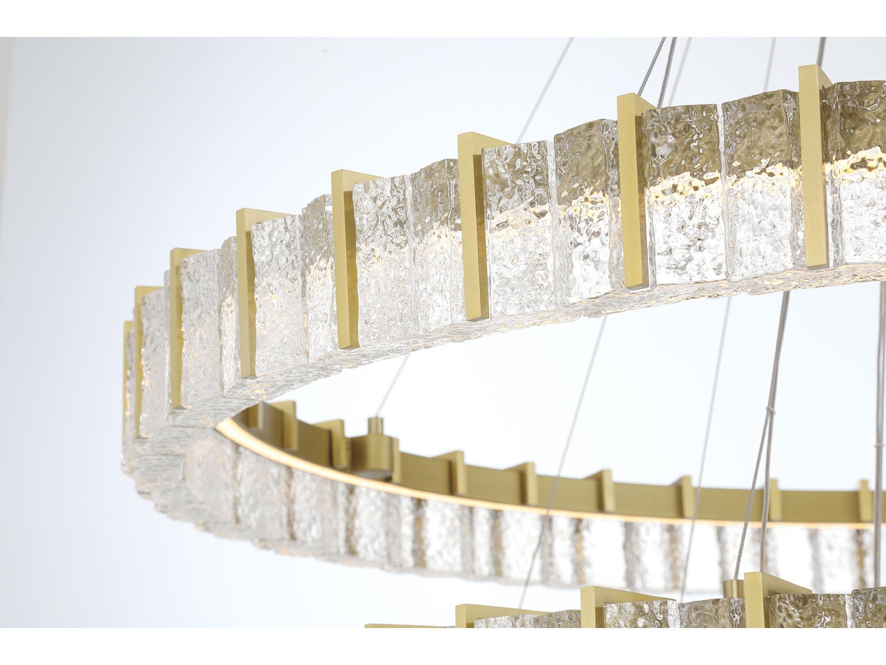 Minka Lavery Sevryn 3-Light Soft Brass Round Tiered Chandelier