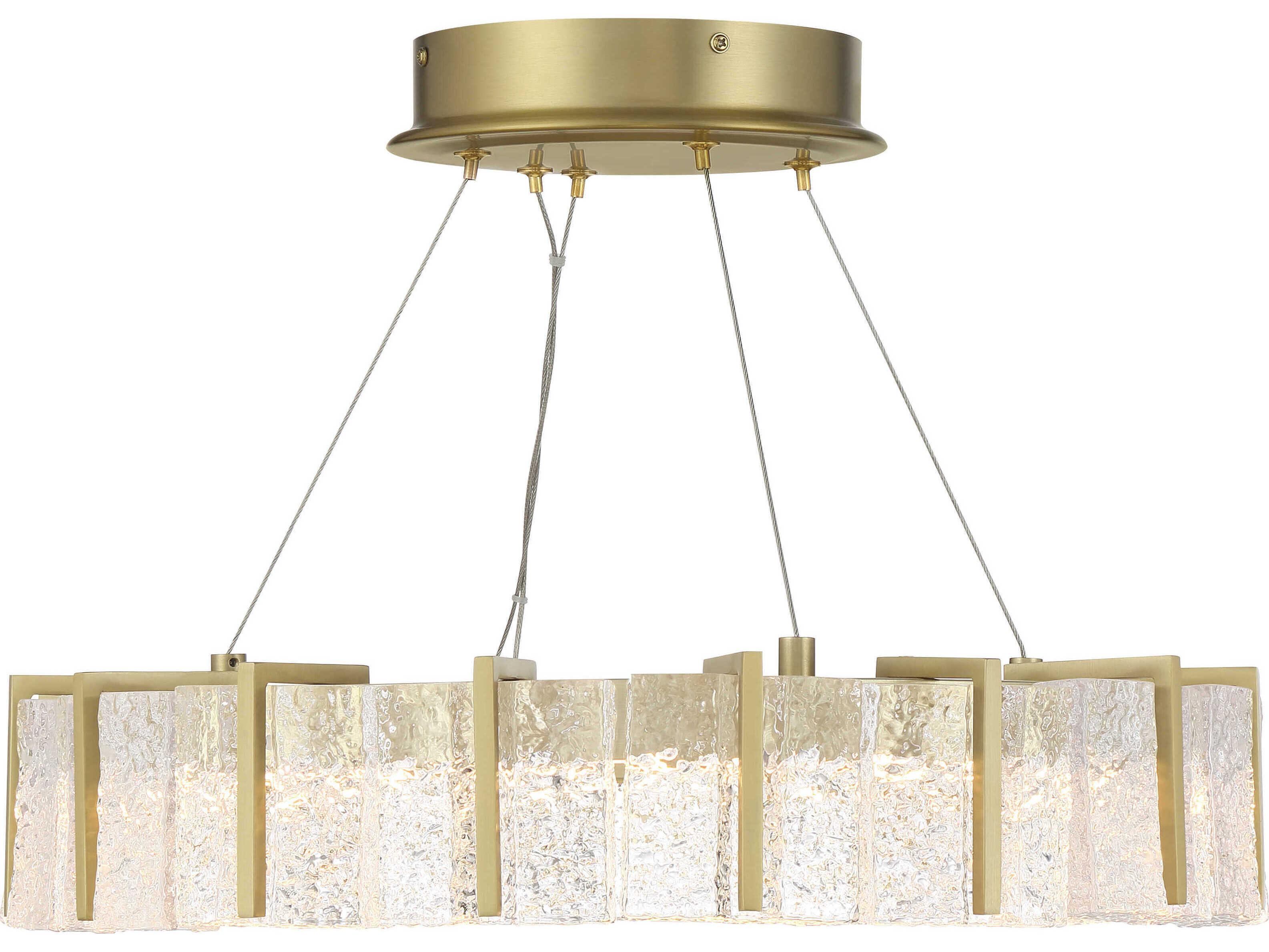 Minka Lavery Sevryn 1-Light Soft Brass Round Semi Flush Mount