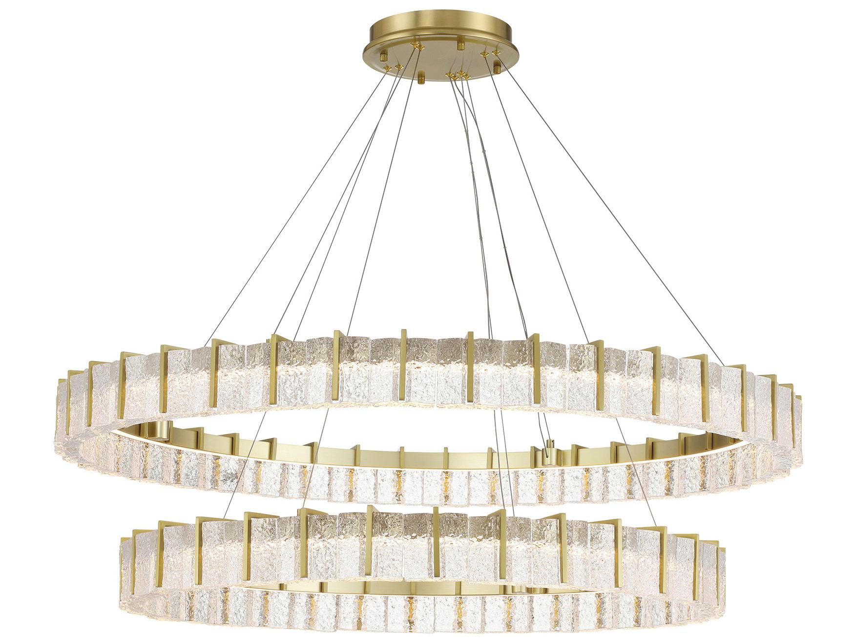 Minka Lavery Sevryn Soft Brass Round Tiered Chandelier