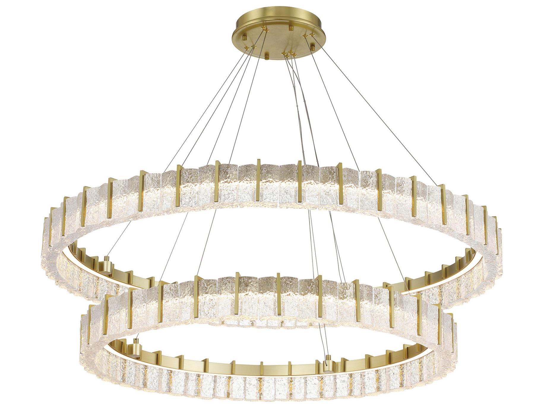 Minka Lavery Sevryn Soft Brass Round Tiered Chandelier