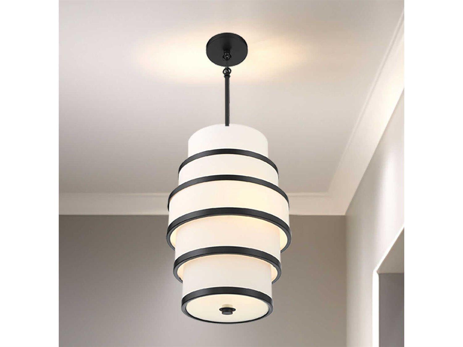 Minka Lavery Cascade 3-Light Coal Black Pendant