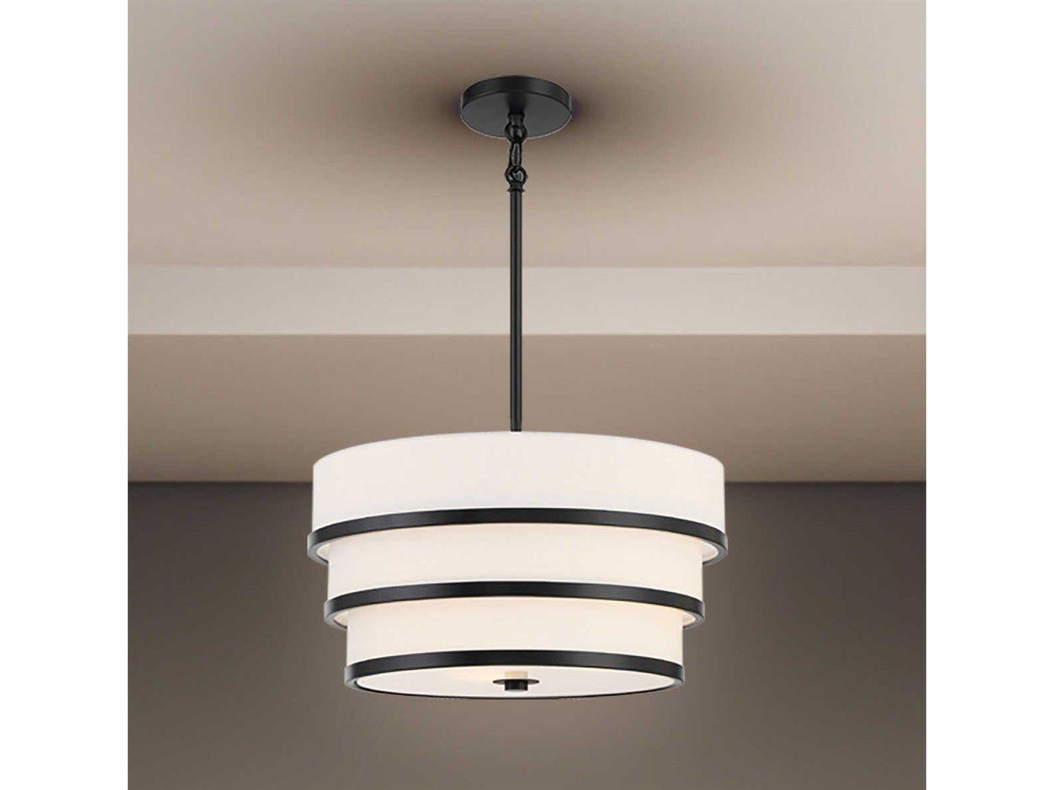 Minka Lavery Cascade 3-Light Coal Black Pendant