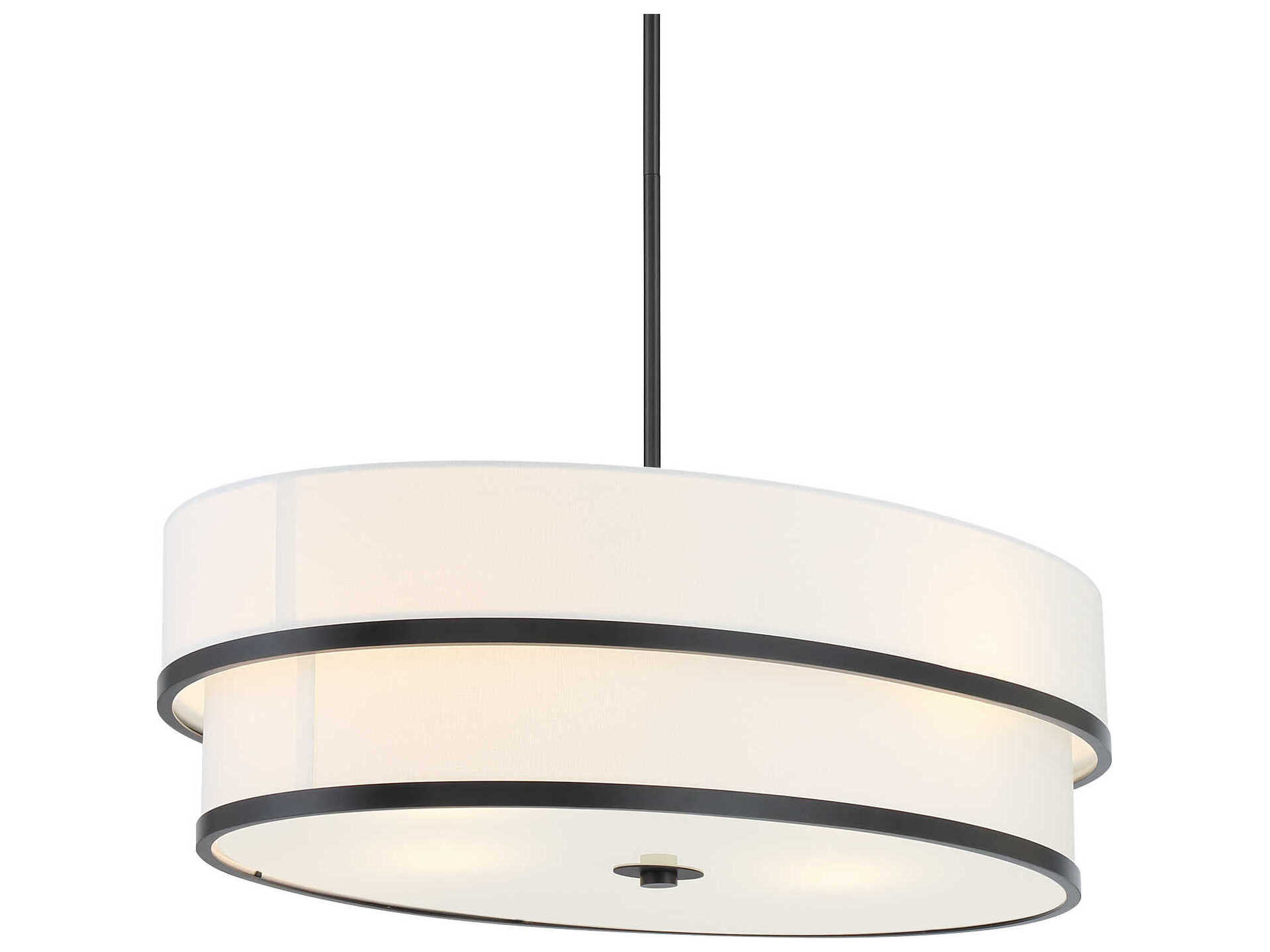 Minka Lavery Cascade 4-Light Coal Black Linear Island Pendant